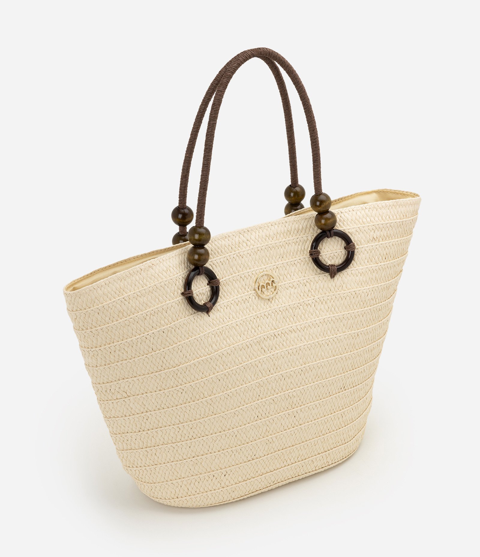 Bolsa de Papel com Botão de Pressão Bege 2