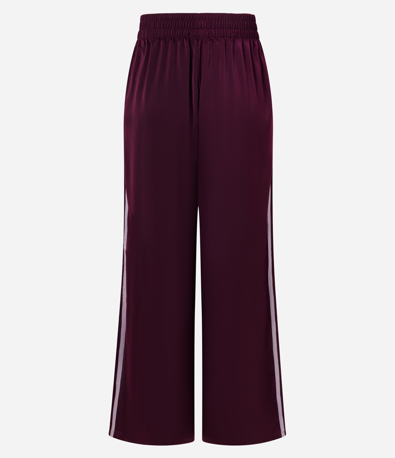 Calça Esportiva em Microfibra Acetinada com Listras Laterais Roxo 7