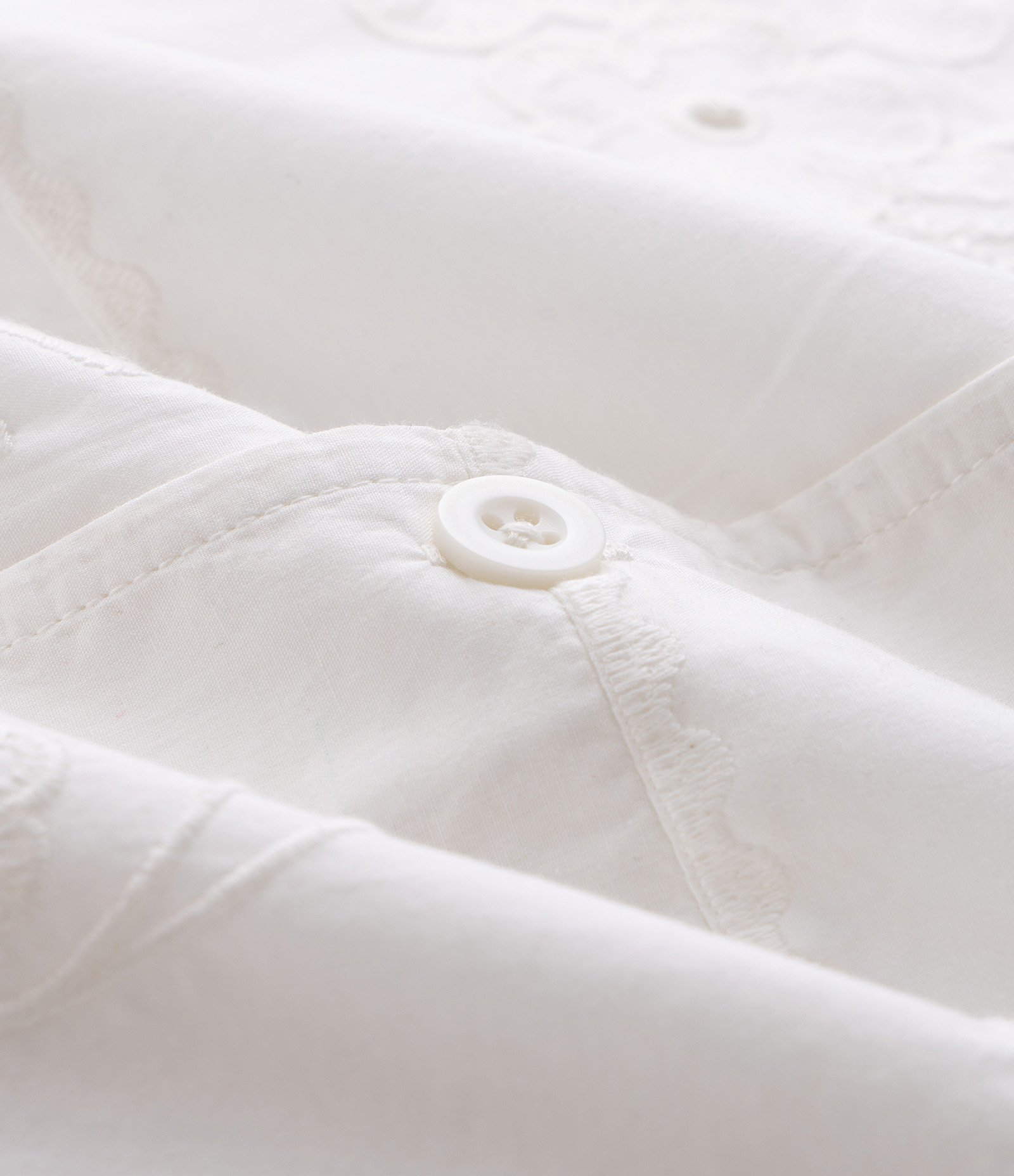 Camisa em Cotton com Patchwork de Triângulos Texturizada Branco 7