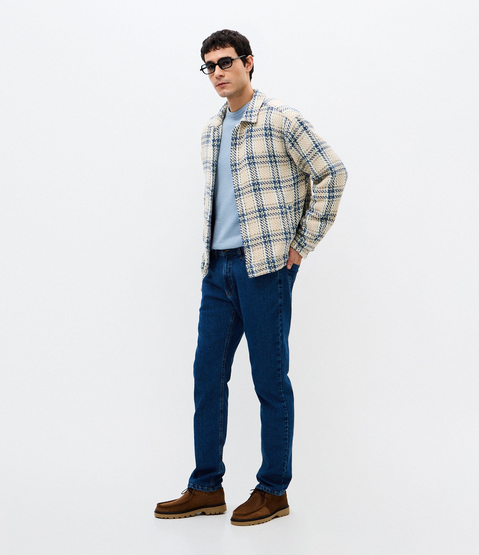 Calça Jeans Slim com Bolsos Funcionais Azul 1