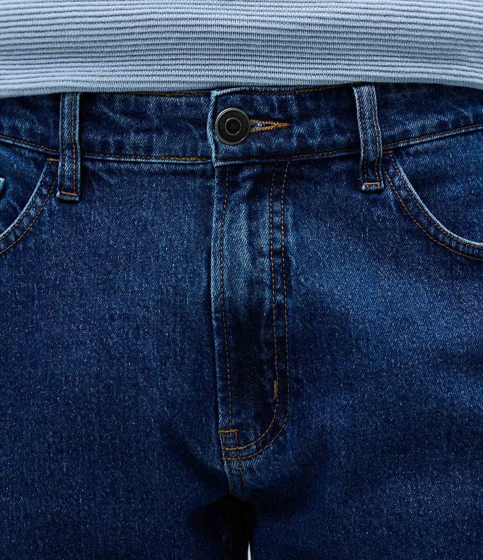 Calça Jeans Slim com Bolsos Funcionais Azul 3