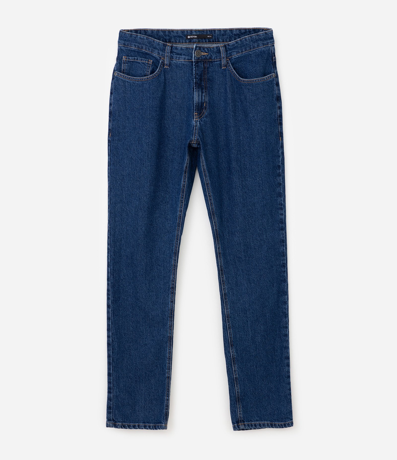 Calça Jeans Slim com Bolsos Funcionais Azul 4