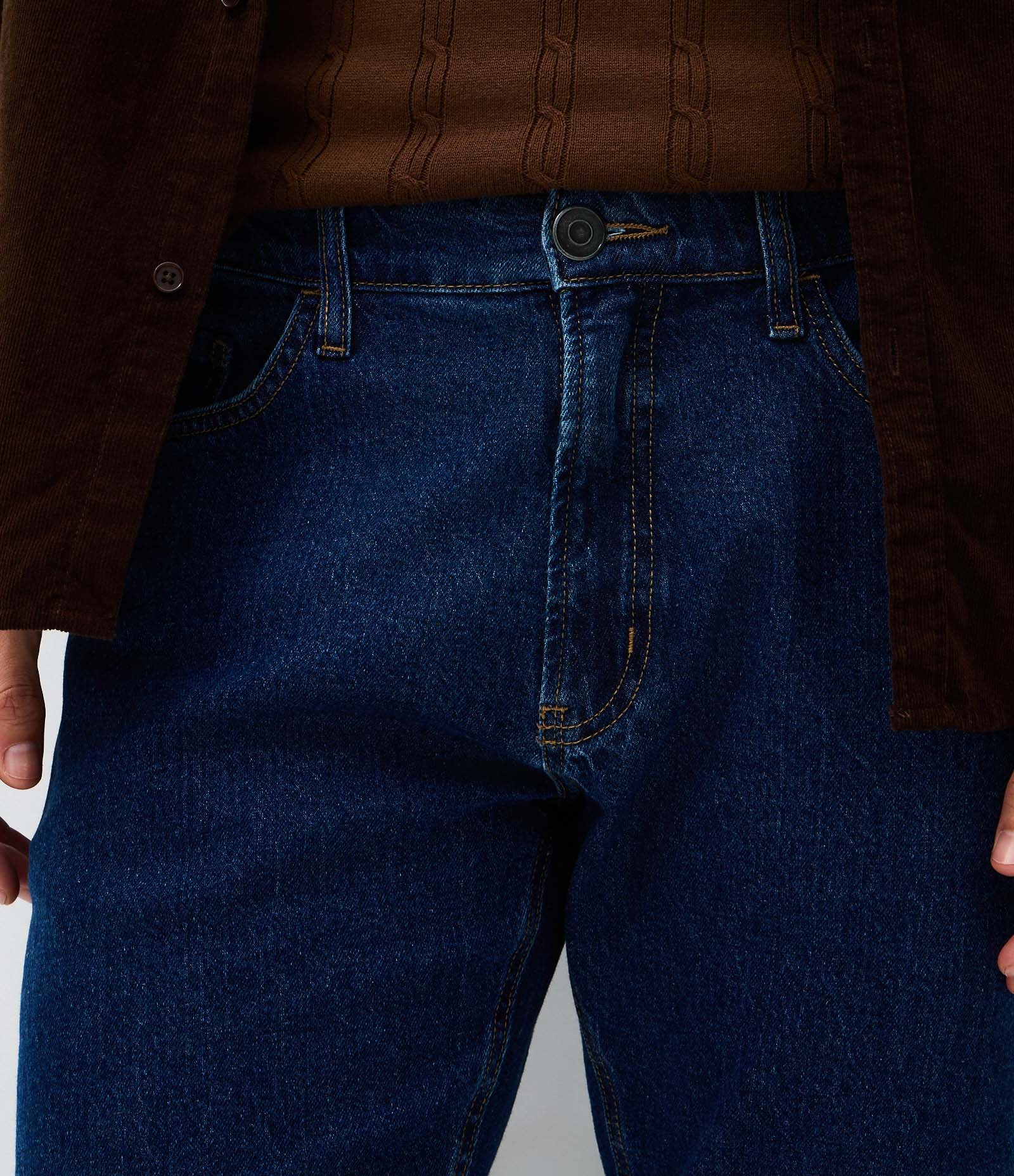 Calça Jeans Slim com Bolsos Funcionais Azul 3