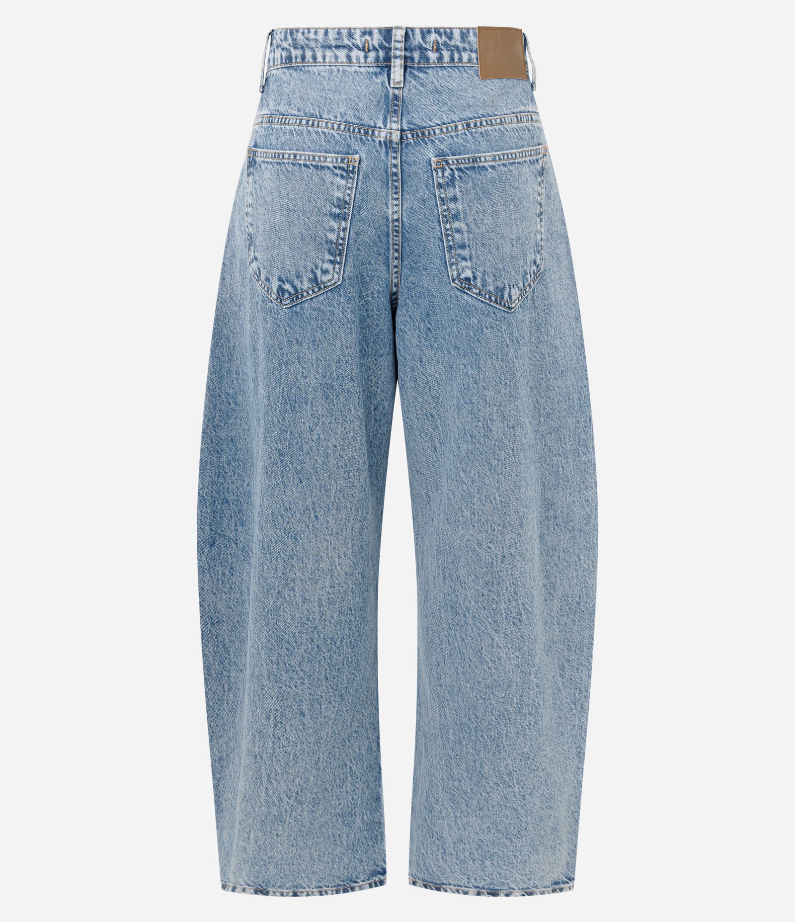 Calça Baggy Balloon em Jeans com Cintura Média Azul Claro 6