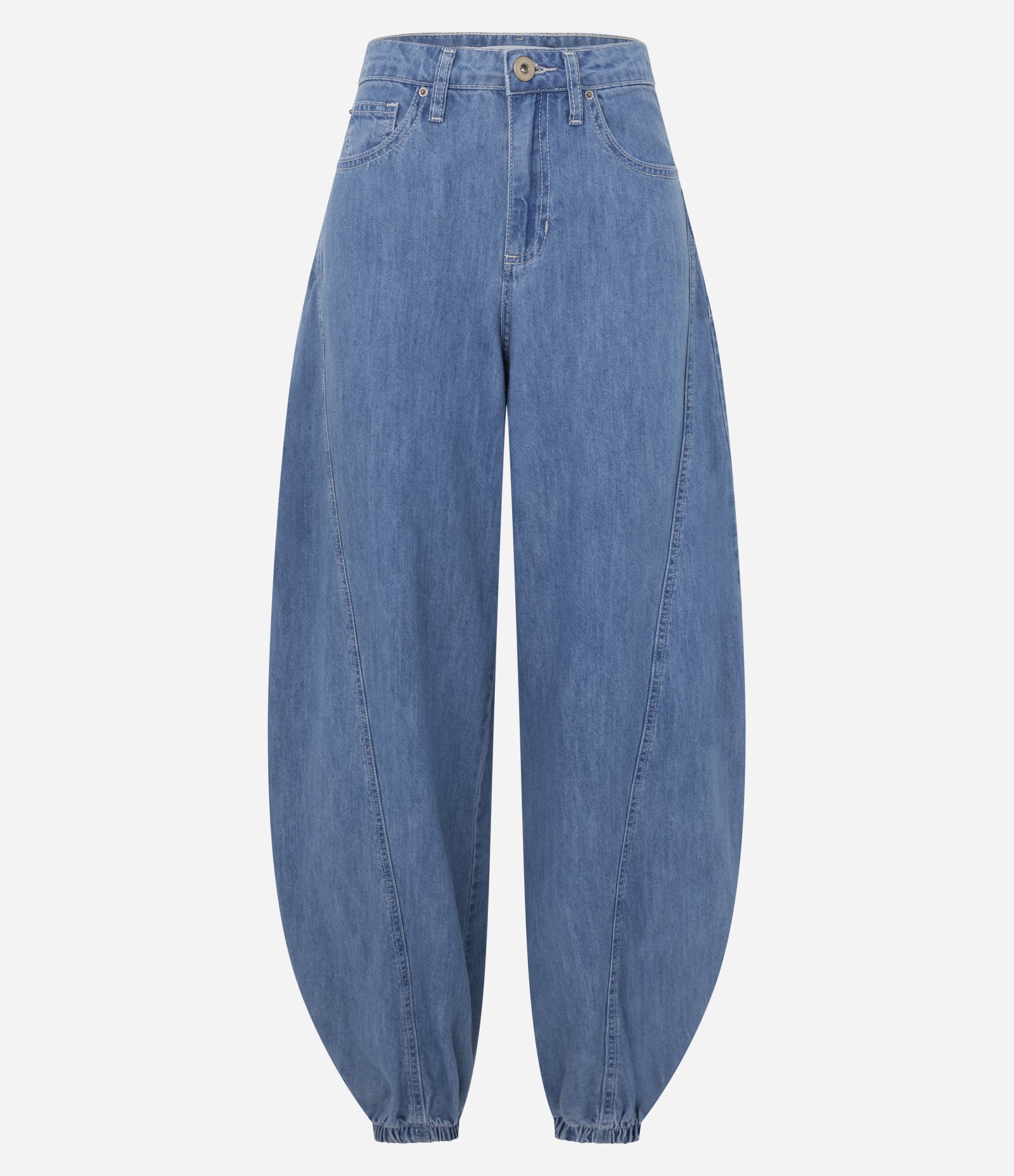 Calça Aladim em Jeans com Cintura Média Blue Jeans Medio 1