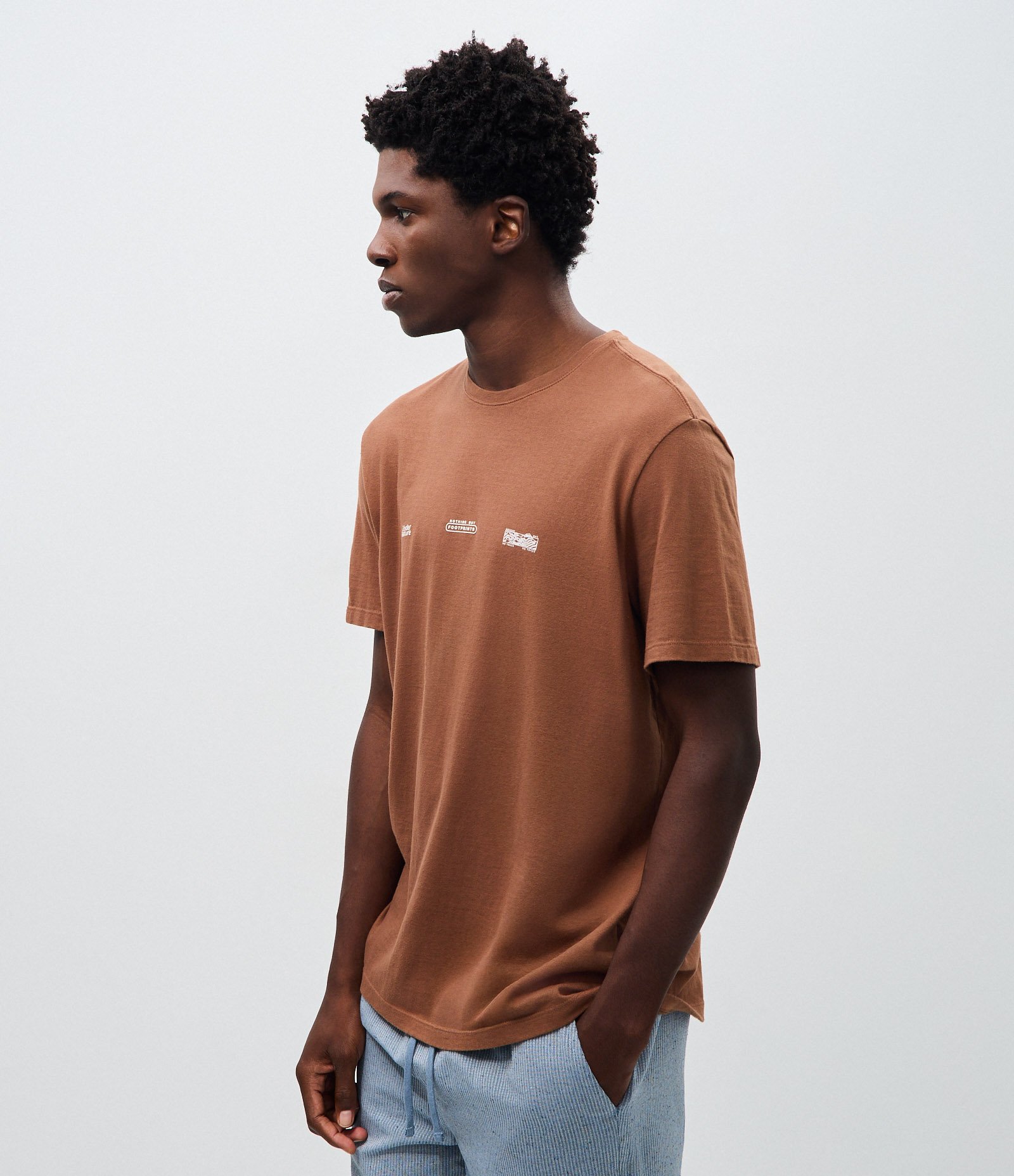 Camiseta Comfort em Algodão com Estampa Mapa Forest Marrom 3