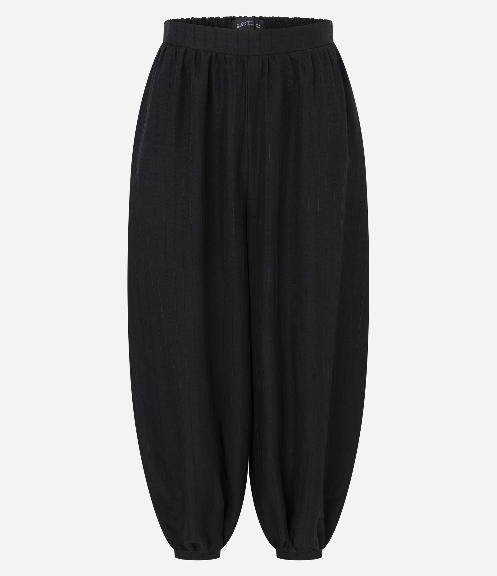 Calça Aladim em Crepe com Textura Preto 1