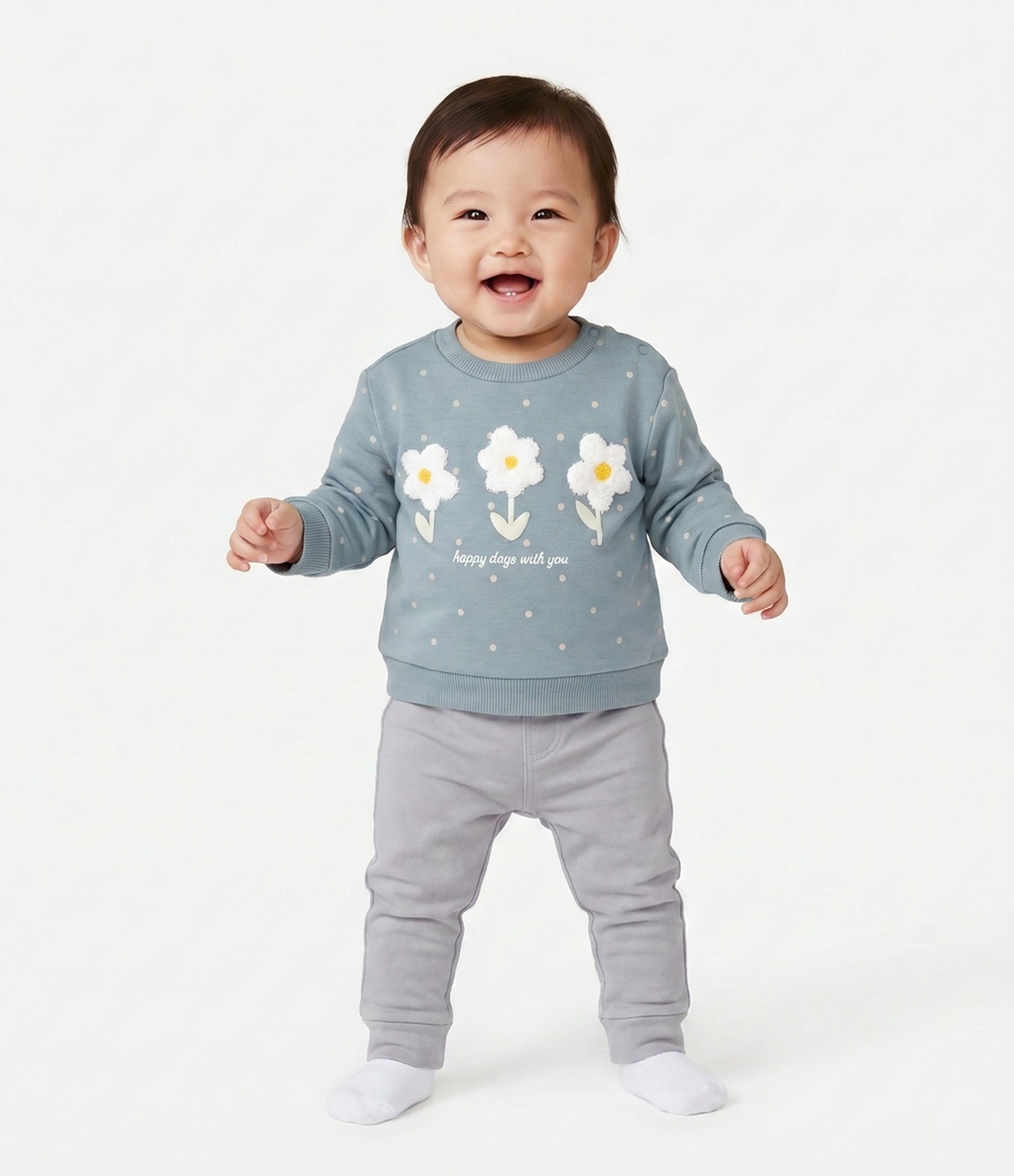 Calça Slim Jeans Jegging Bebê Com Cós Elástico - Tam 0 A 18 Meses Azul 1