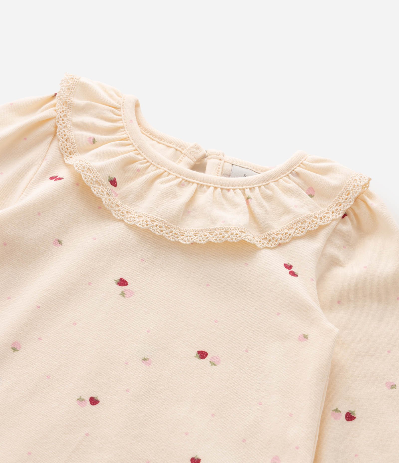 Conjunto Bebê em Veludo Cotelê de Blusa e Short Saia - Tam 0 a 18 Meses Bege 5