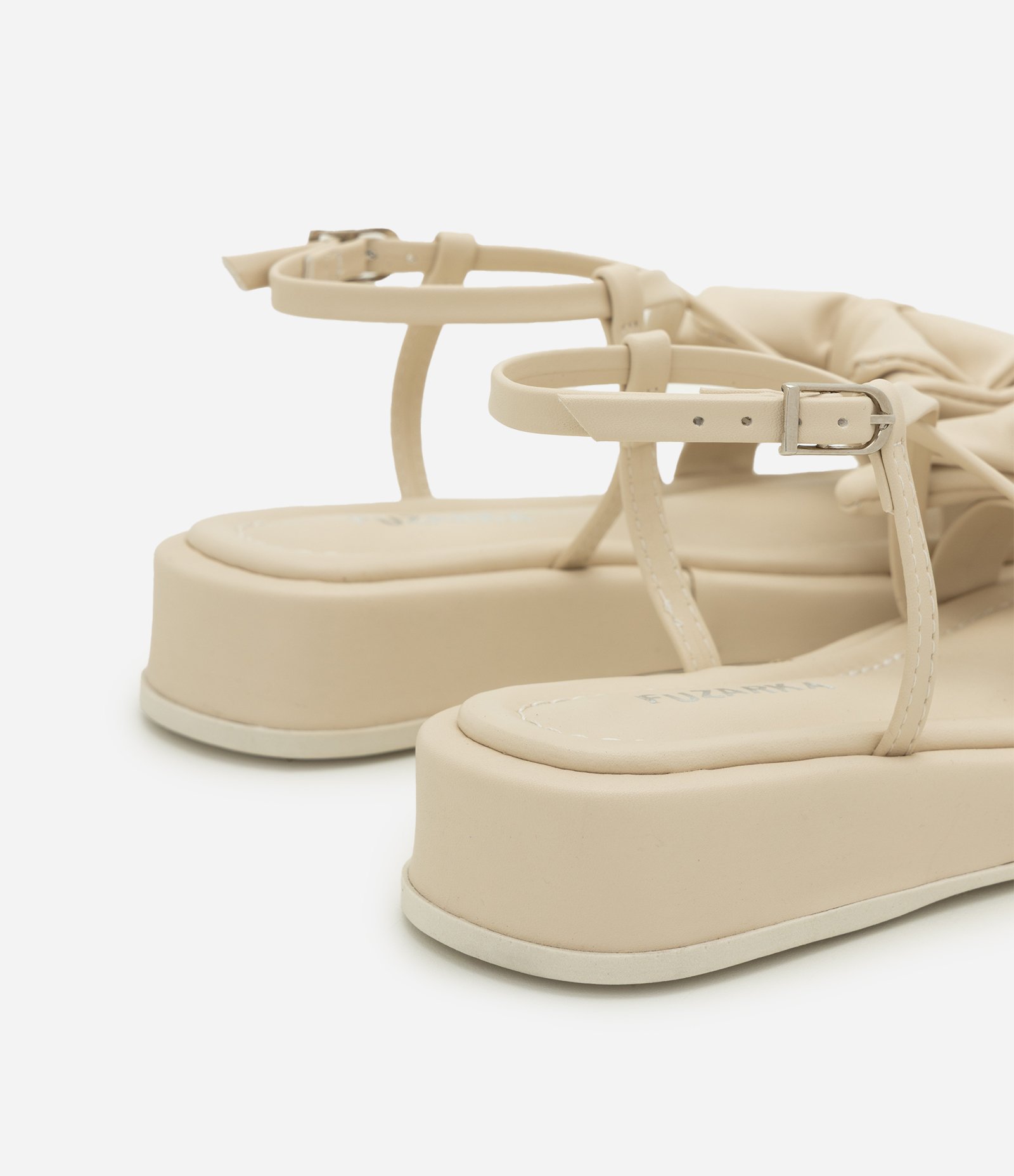 Sandália Flatform Infantil com Lacinho - Tam 29 ao 35 Off White 2