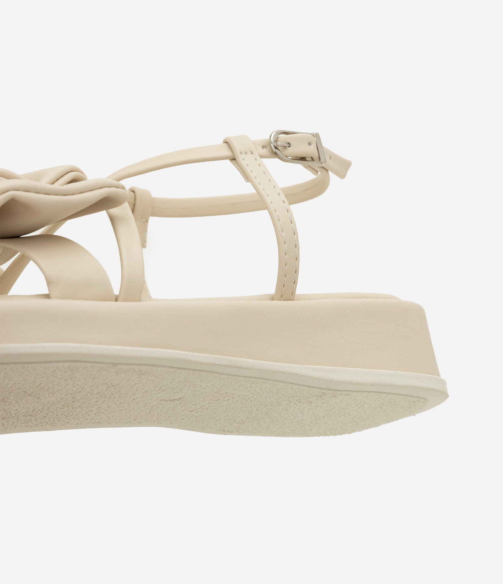 Sandália Flatform Infantil com Lacinho - Tam 29 ao 35 Off White 3