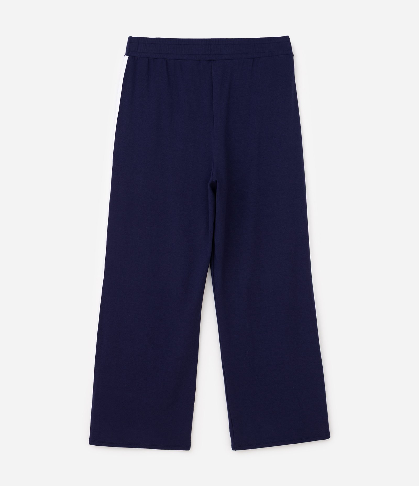 Calça Ampla Sportcore com Listras Laterais Curve & Plus Size Azul 7