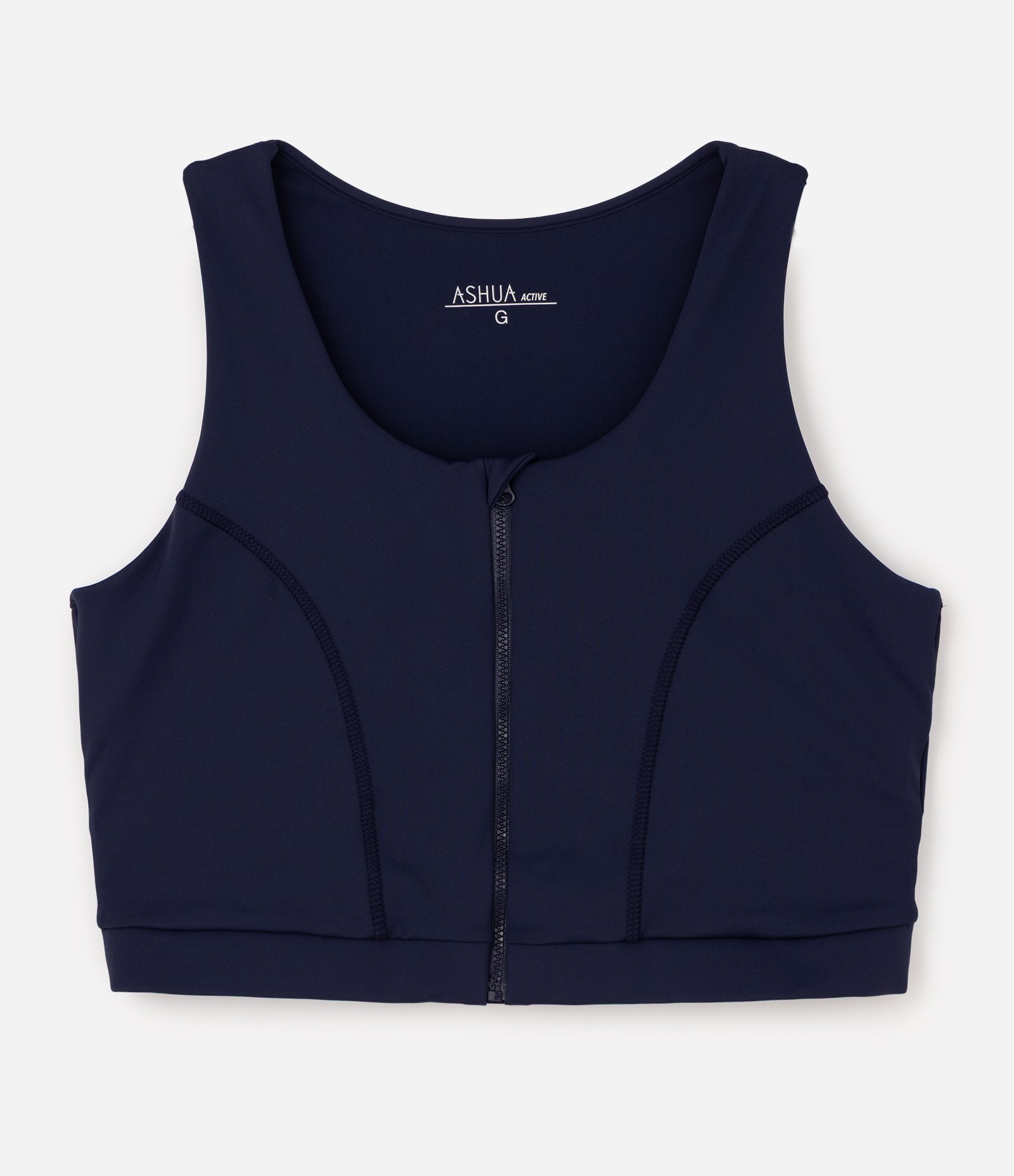 Top Nadador Esportivo em Poliamida com Zíper Curve & Plus Size Azul 1