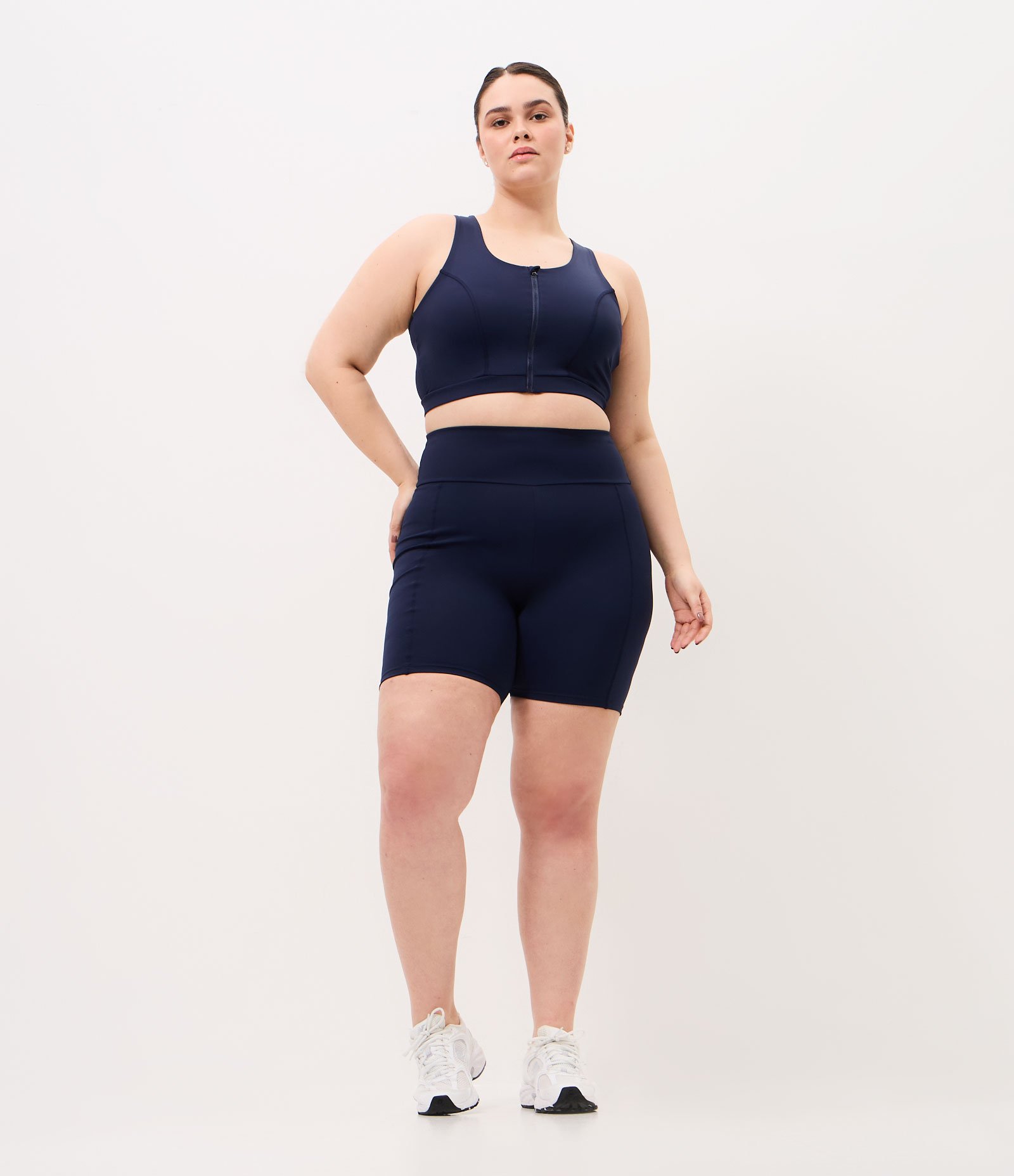 Top Nadador Esportivo em Poliamida com Zíper Curve & Plus Size Azul 2