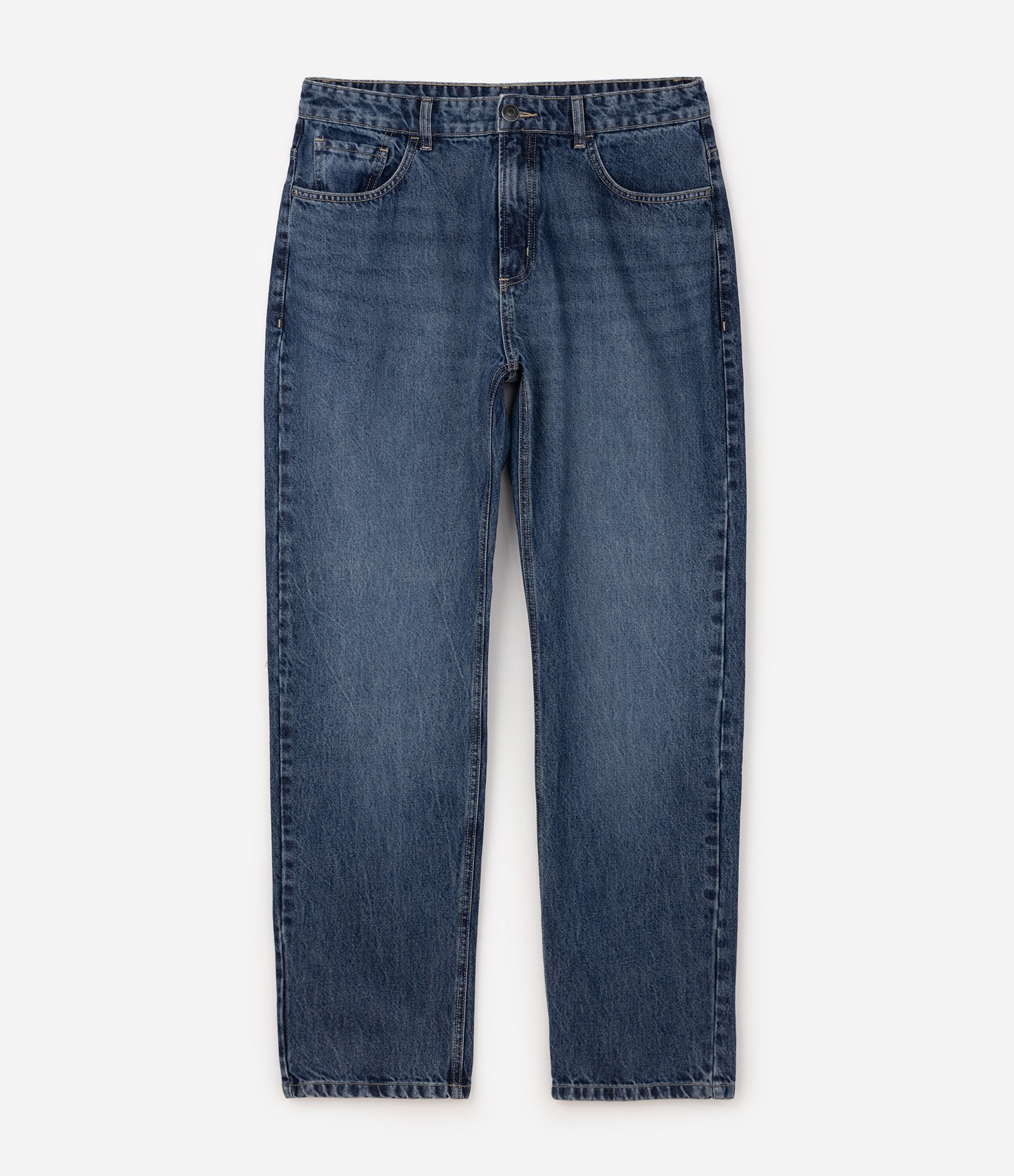 Calça Jeans Reta Escura Azul 4