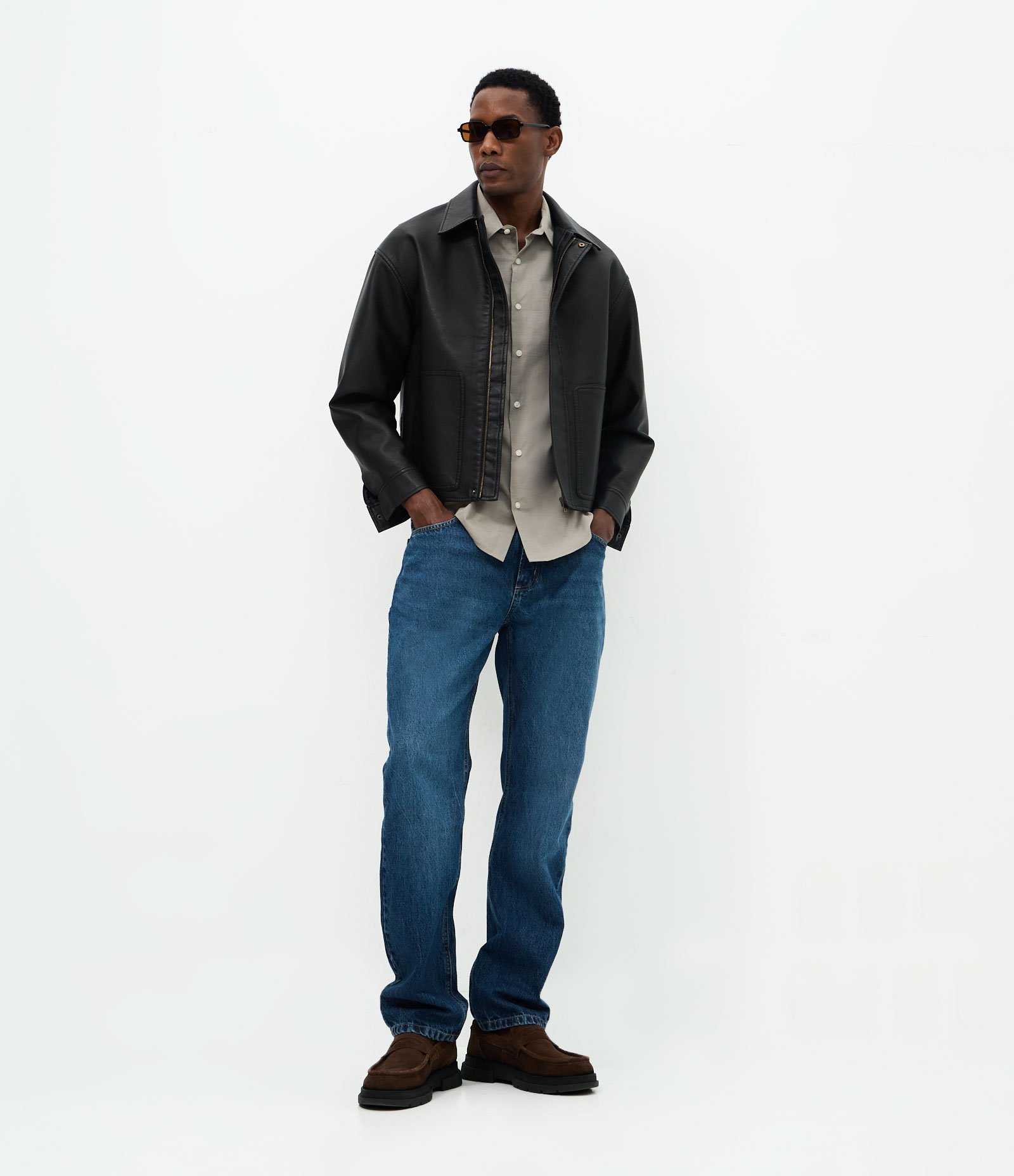 Calça Jeans Reta Escura Azul 1