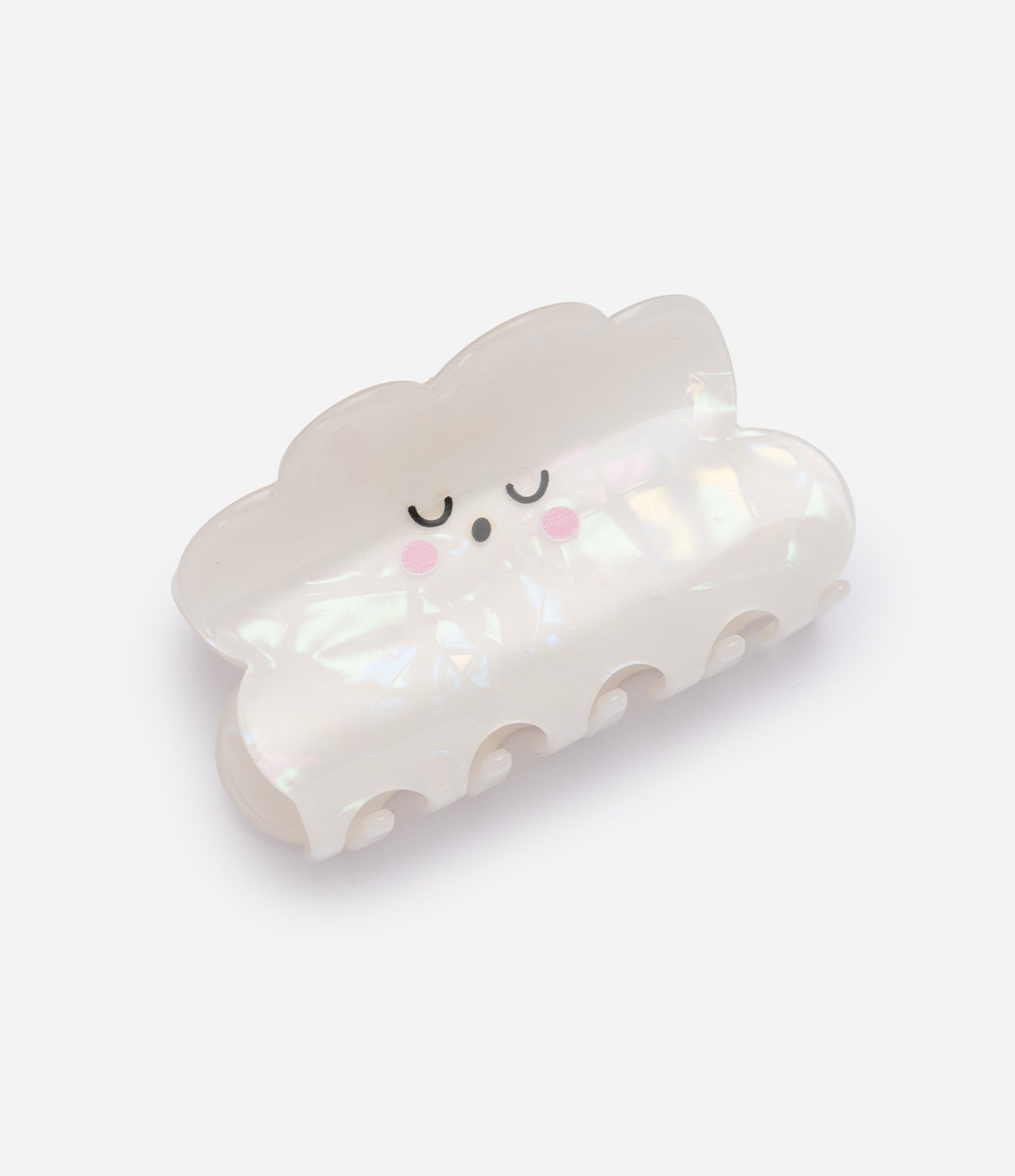 Piranha de Cabelo em Plástico com Formato de Nuvem Branco 1