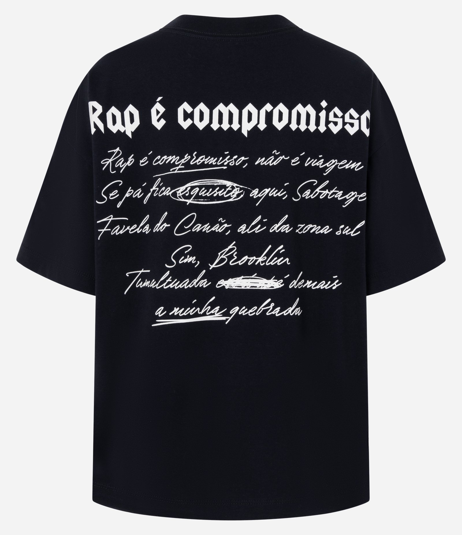 Camiseta em Algodão com Estampa Sabotage Rap é Compromisso Preto 6