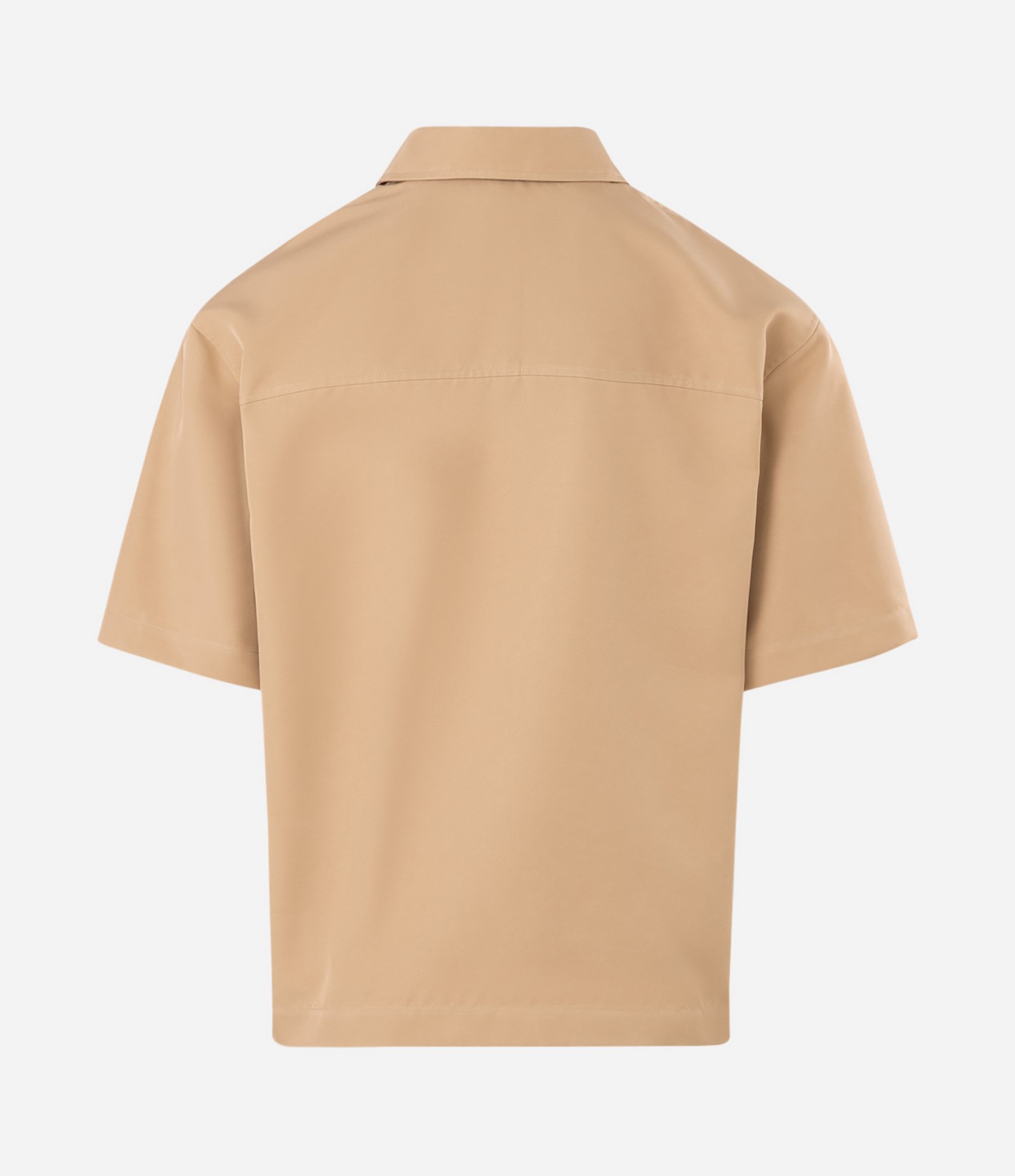 Camisa Boxy com Bordado no Bolso Bege 6