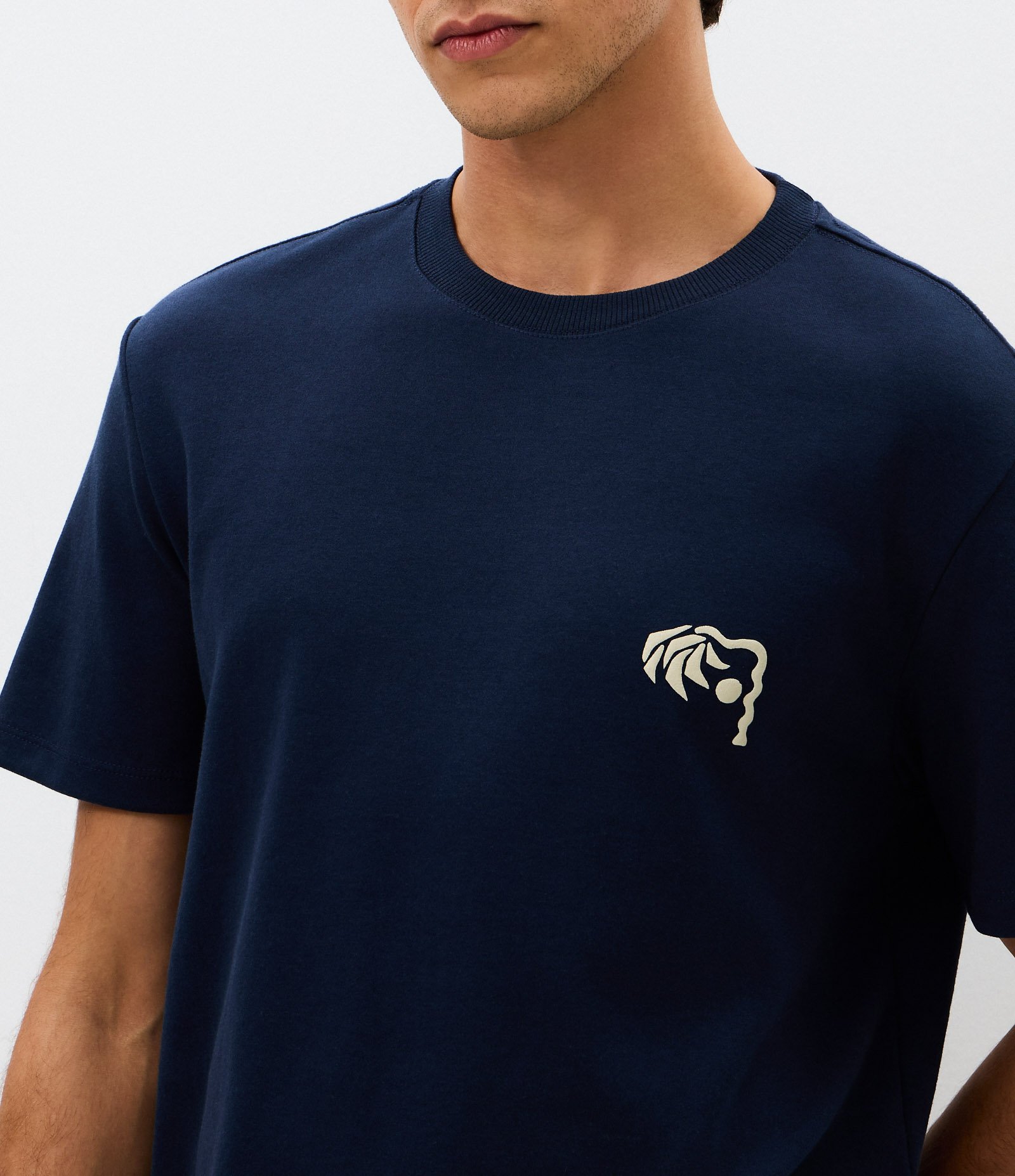 Camiseta Comfort Old Pal Zone Estampa Abstrata Suedine Azul 3