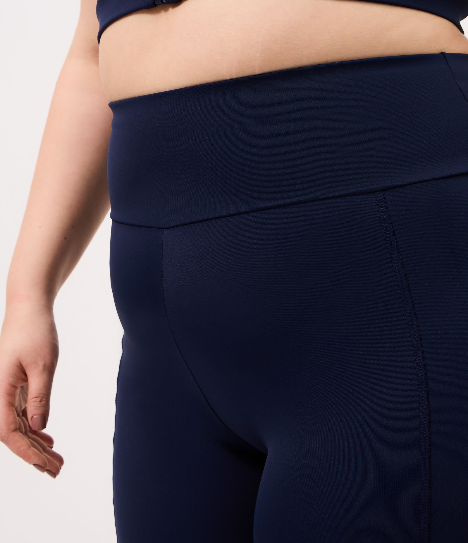 Short Ciclista Esportivo em Poliamida com Cós Largo Curve & Plus Size Azul 3