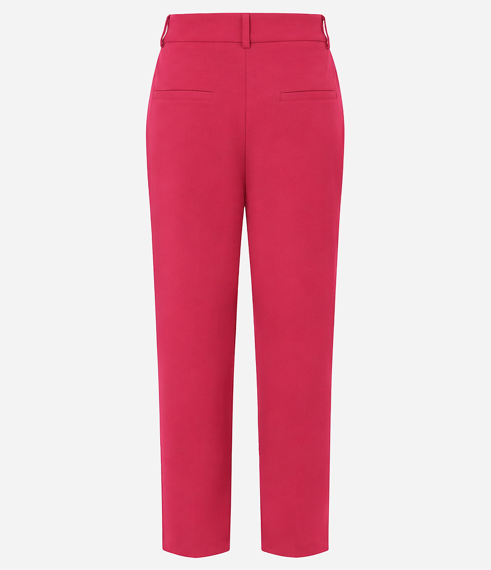 Calça Reta em Crepe com Mini Bolsinho Rosa 2