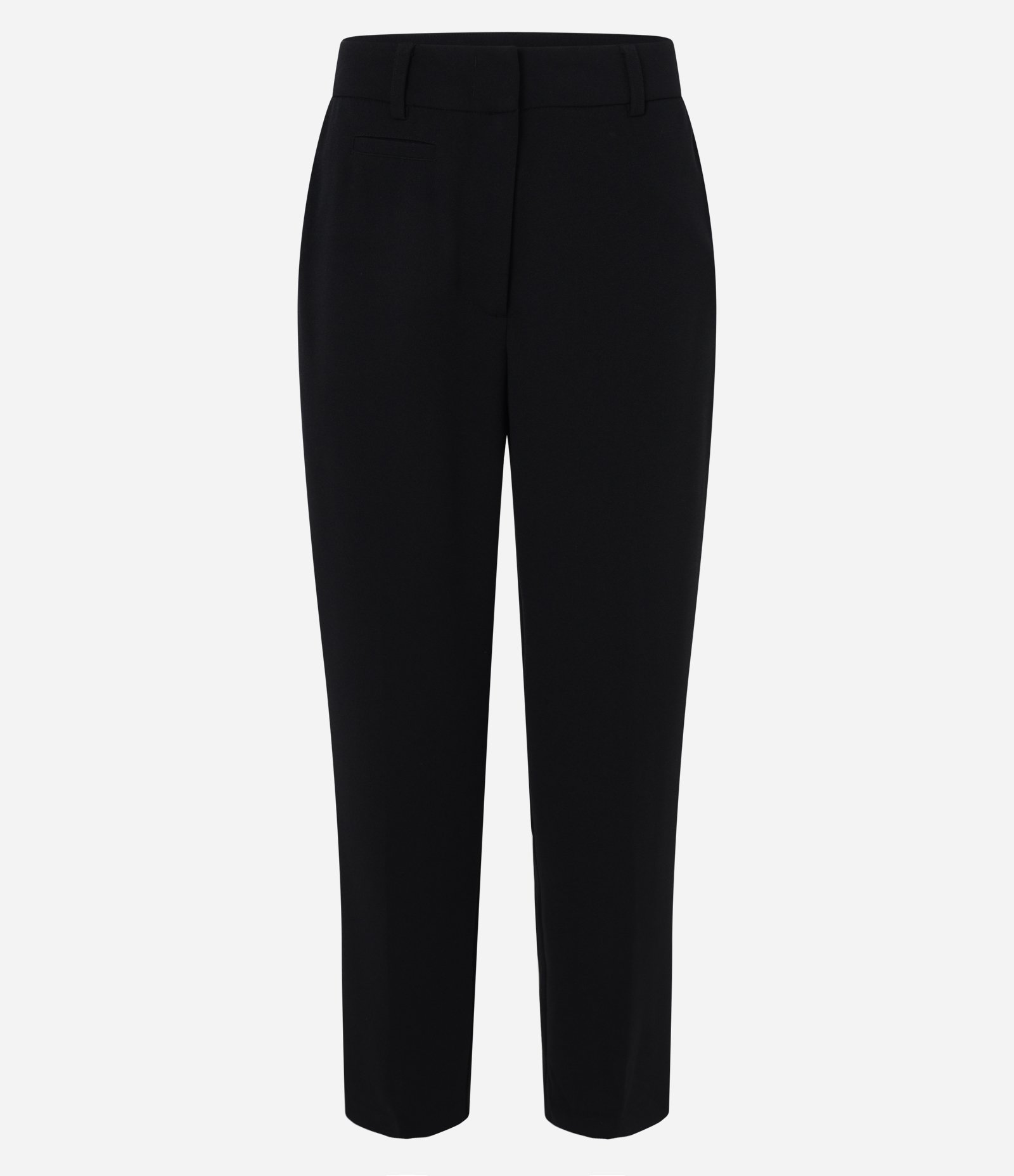 Calça Reta em Crepe com Mini Bolsinho Preto 1