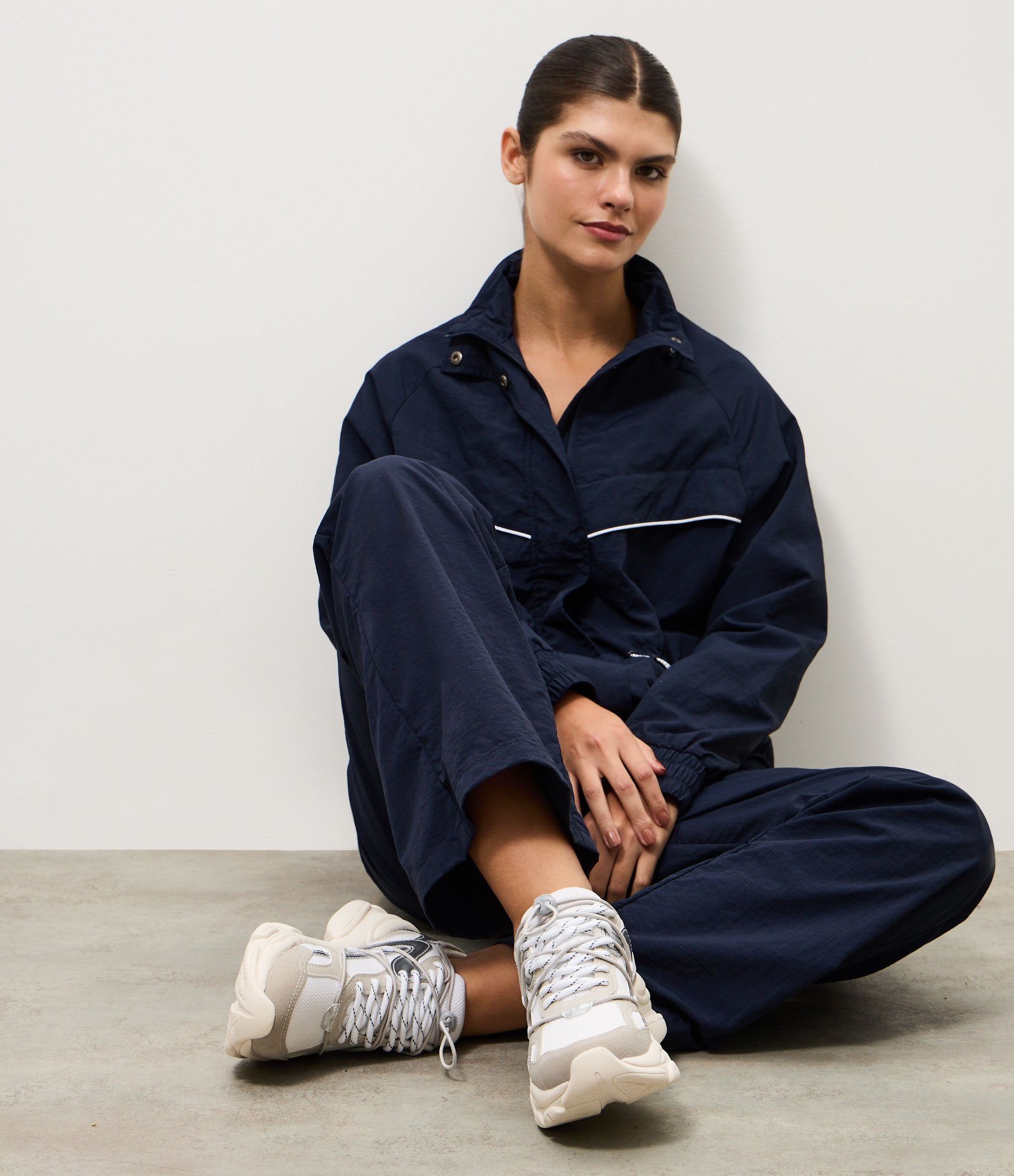 Tênis Jogging com Design Chunky Cinza Claro 2