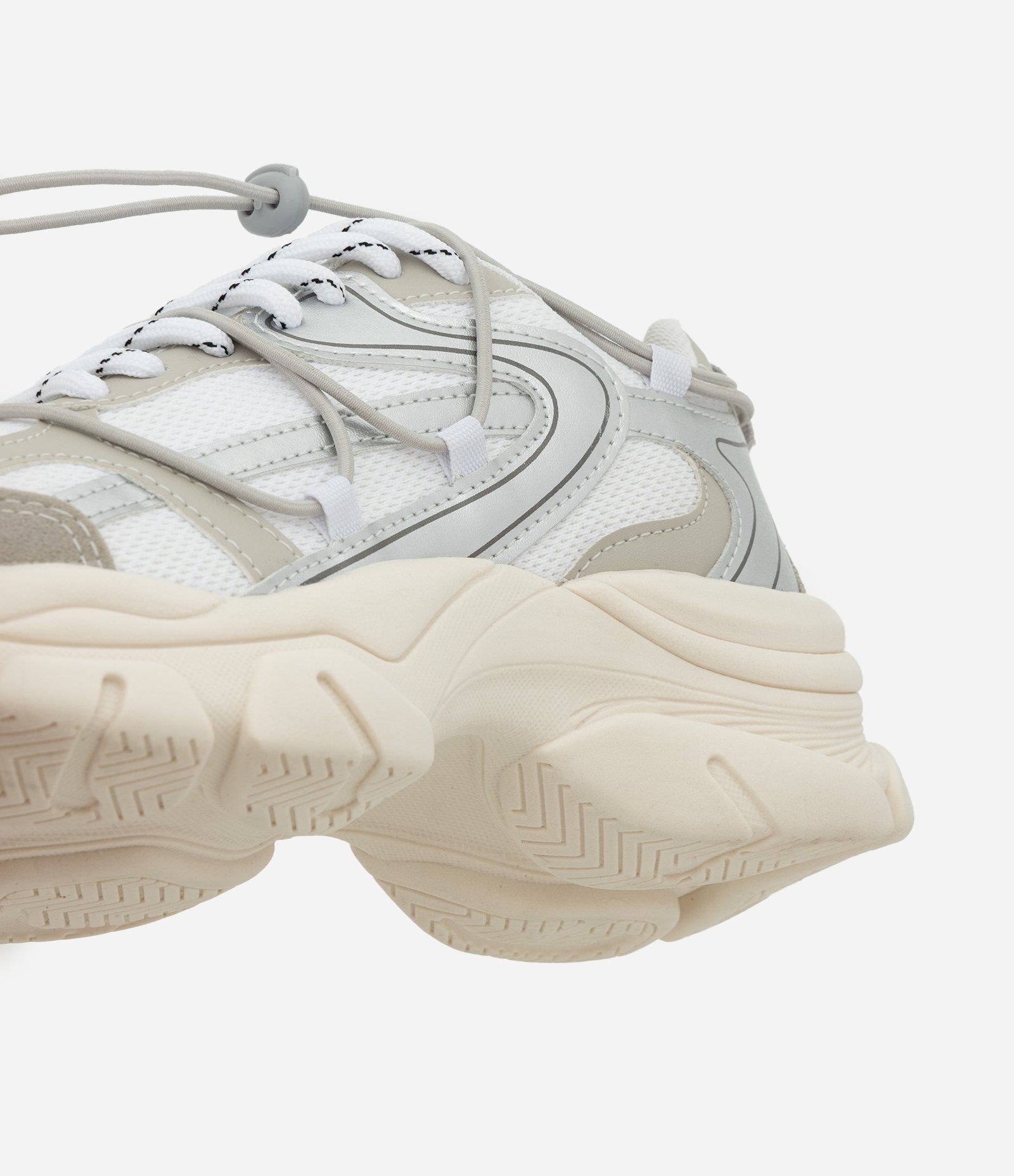 Tênis Jogging com Design Chunky Cinza Claro 4