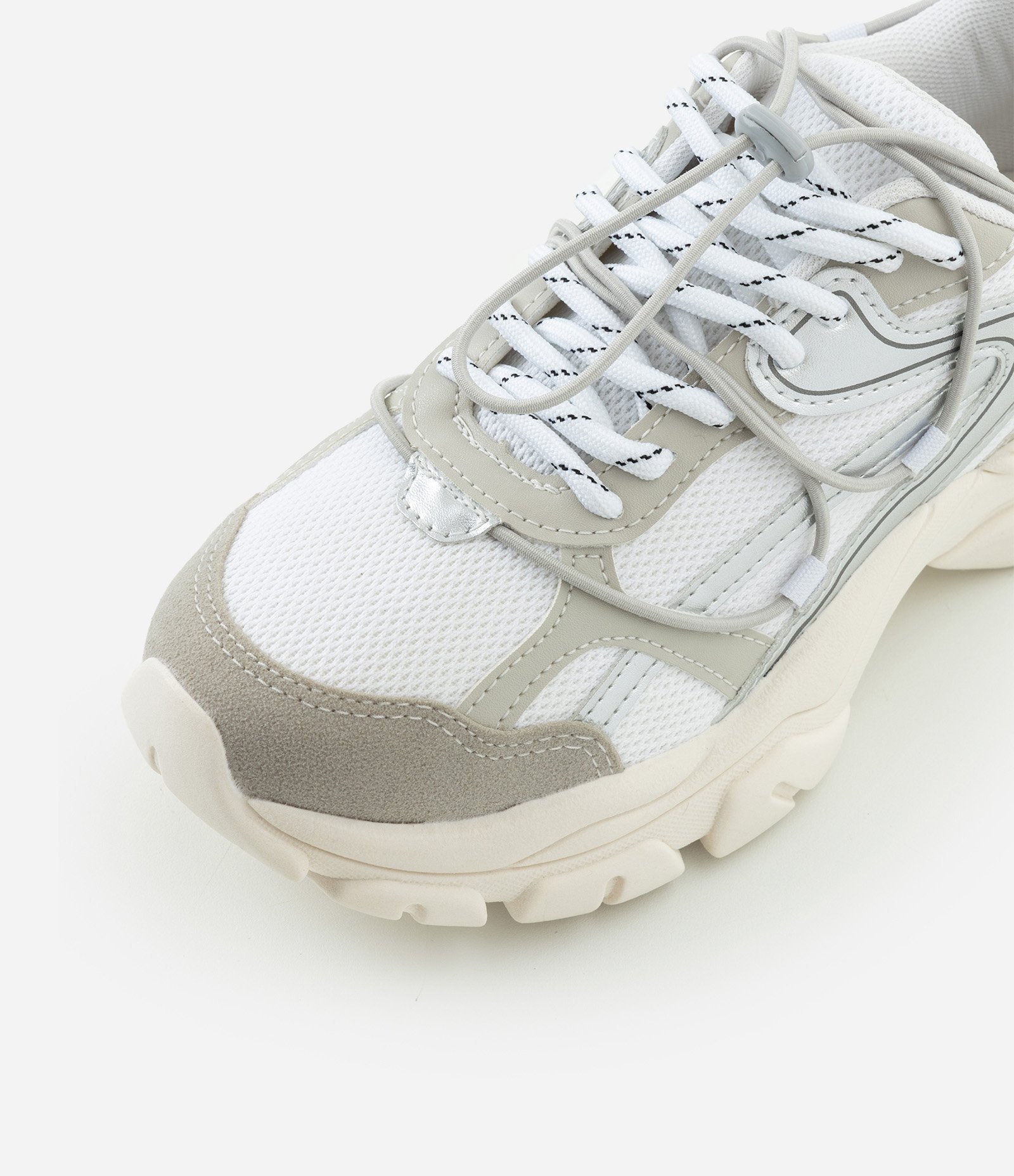 Tênis Jogging com Design Chunky Cinza Claro 6