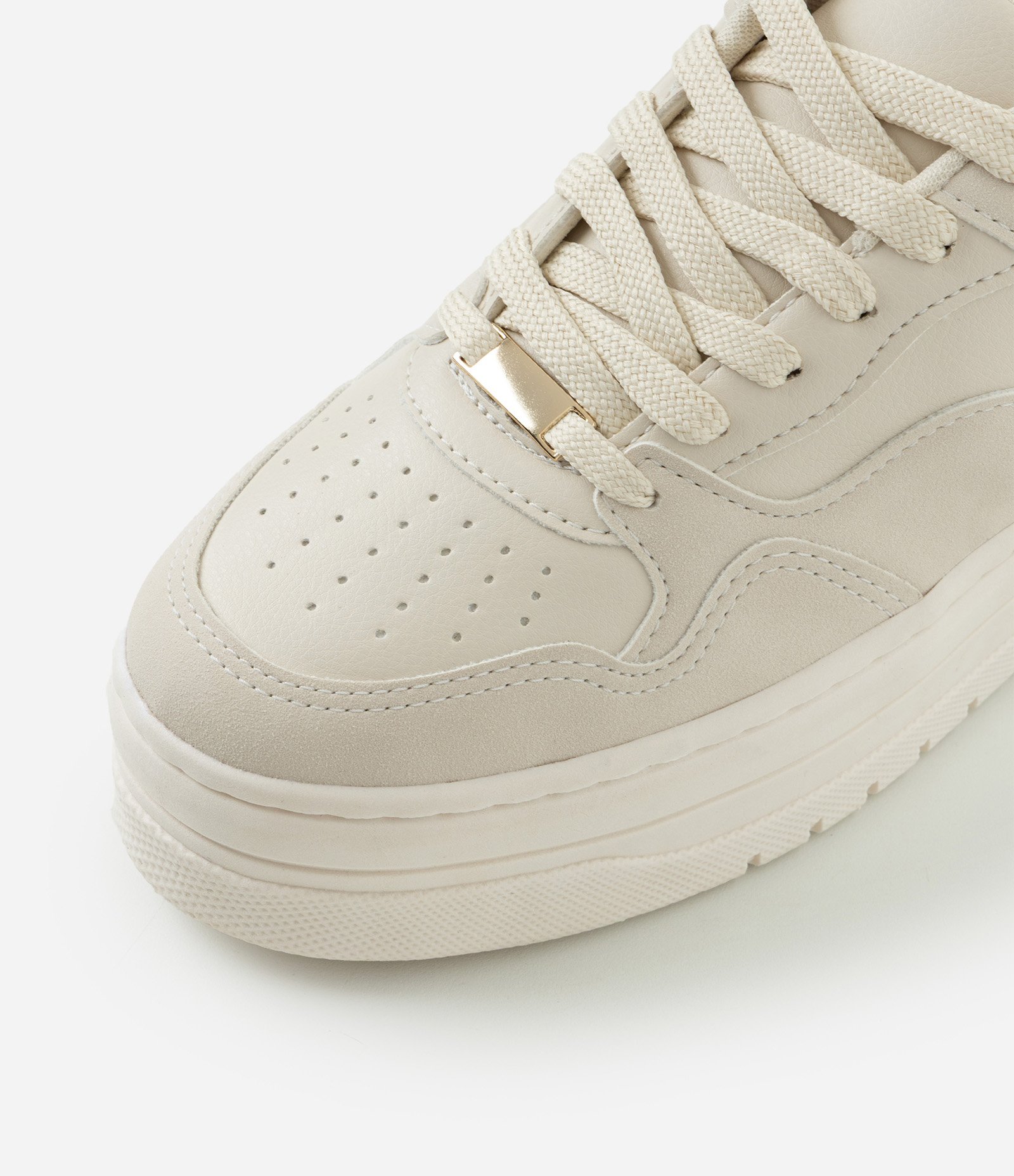 Tênis Casual em PU com Sola Caixa Off White 6