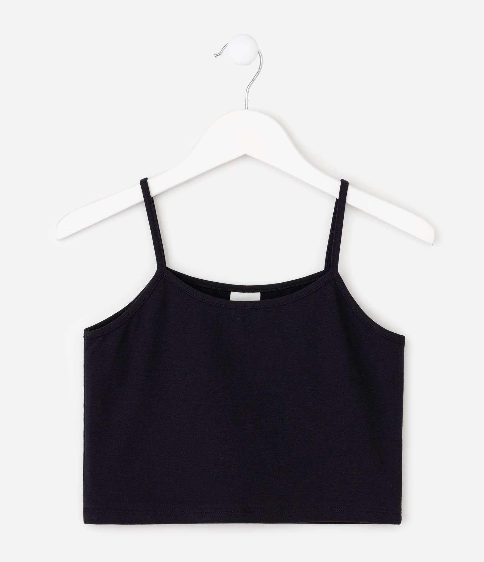 Blusa Infantil Manga Longa em Tule com Regata Interna – Tam 7 a 16 Anos Preto 3