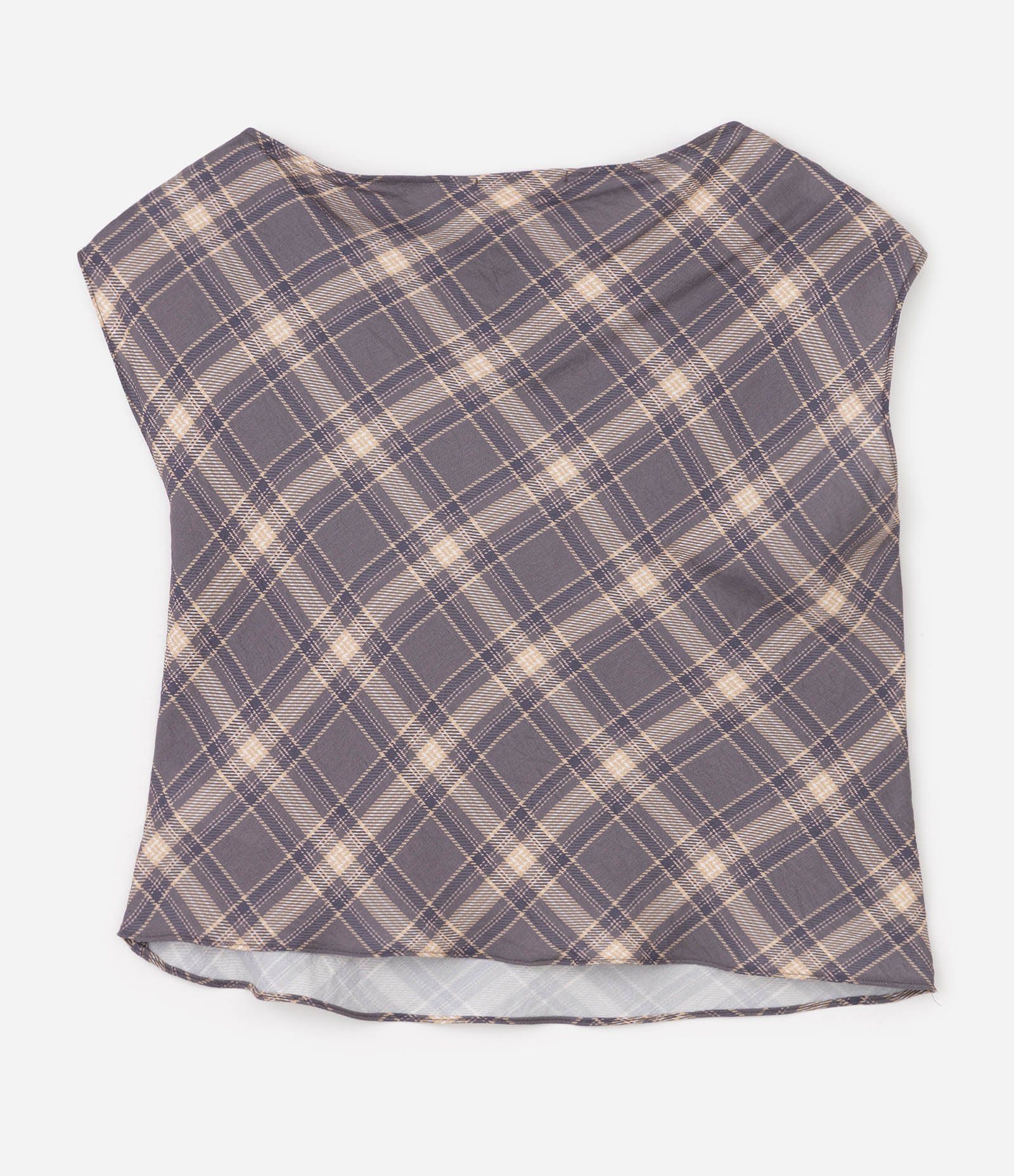 Blusa em Crepe Drapeado Assimétrico Curve & Plus Size Cinza 2