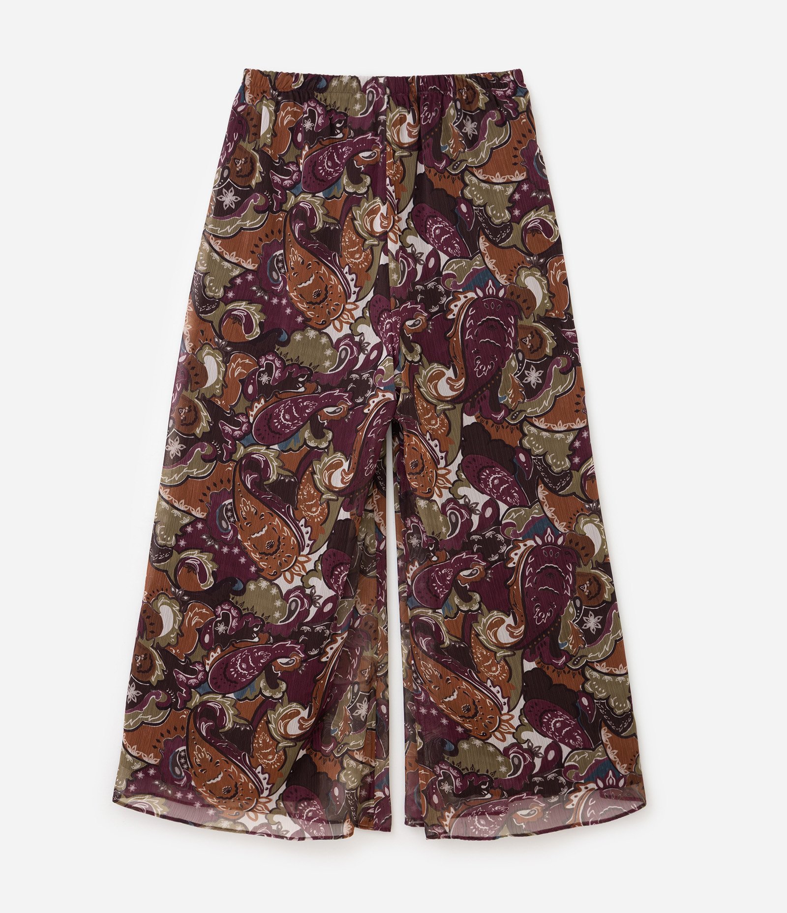 Calça Pantalona Paisley Fluida Curve & Plus Size Vermelho 6