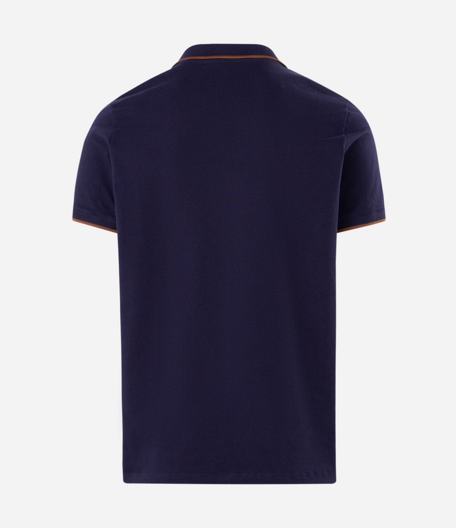 Camisa Polo Manga Curta com Detalhe Contrastante Azul 5