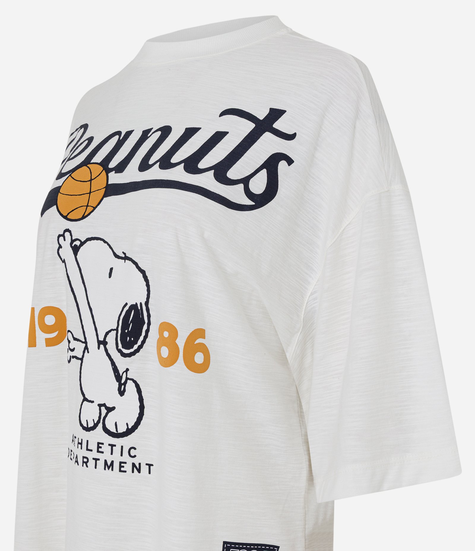 Camiseta Boxy em Algodão com Estampa Basquete Peanuts Snoopy Branco 6