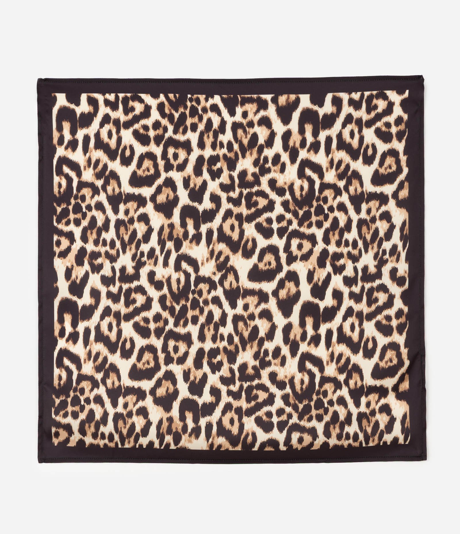 Lenço em Chiffon com Estampa Animal Print Onça Preto 1