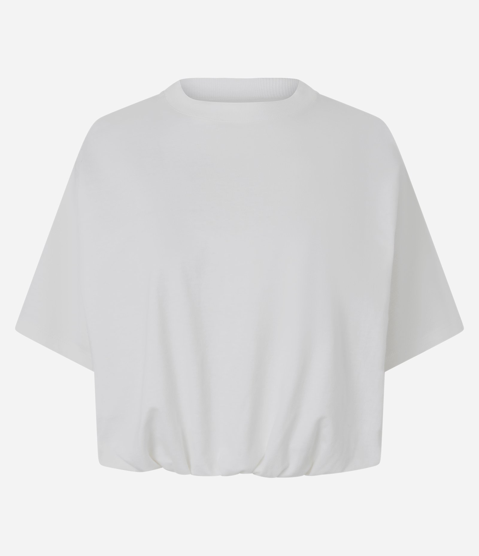 Blusa Boxy em Algodão com Barra Balonê Branco 4