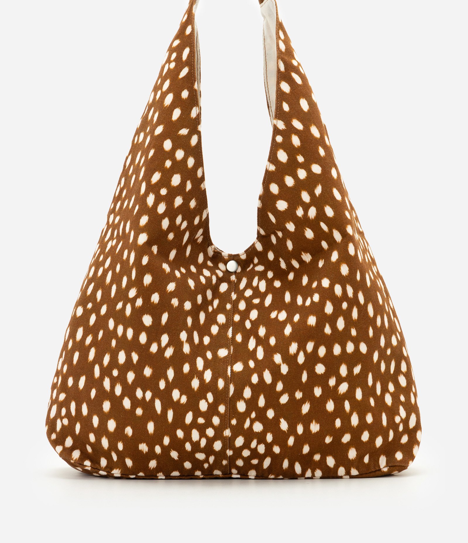 Bolsa Hobo Grande com Estampa Animal Print Marrom 4