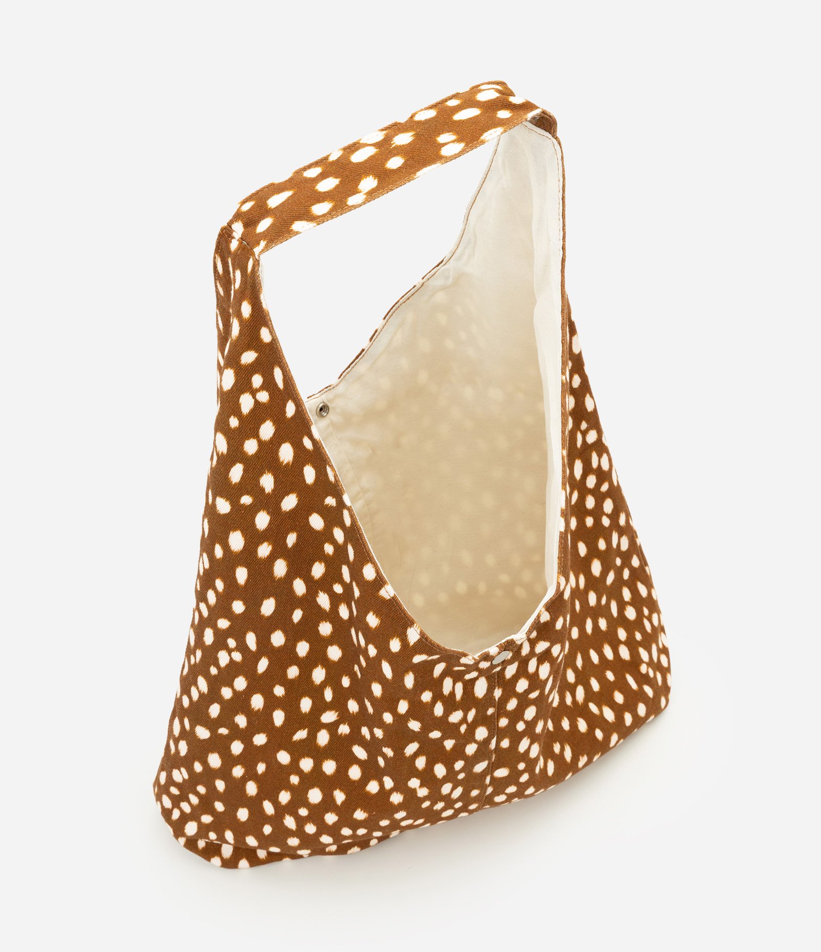 Bolsa Hobo Grande com Estampa Animal Print Marrom 7