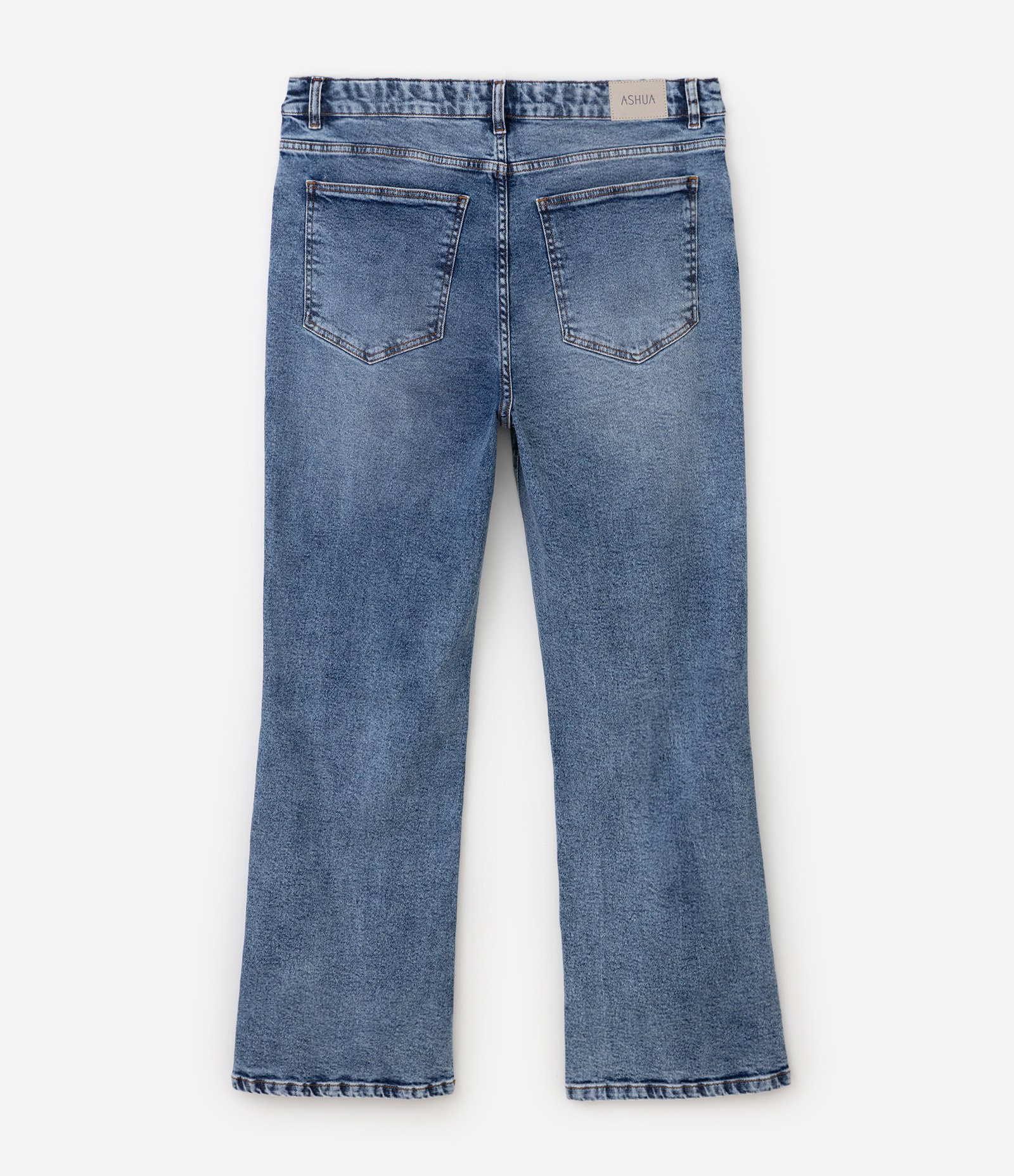 Calça Jeans Reta Marmorizada com Elastano Curve & Plus Size Azul 7