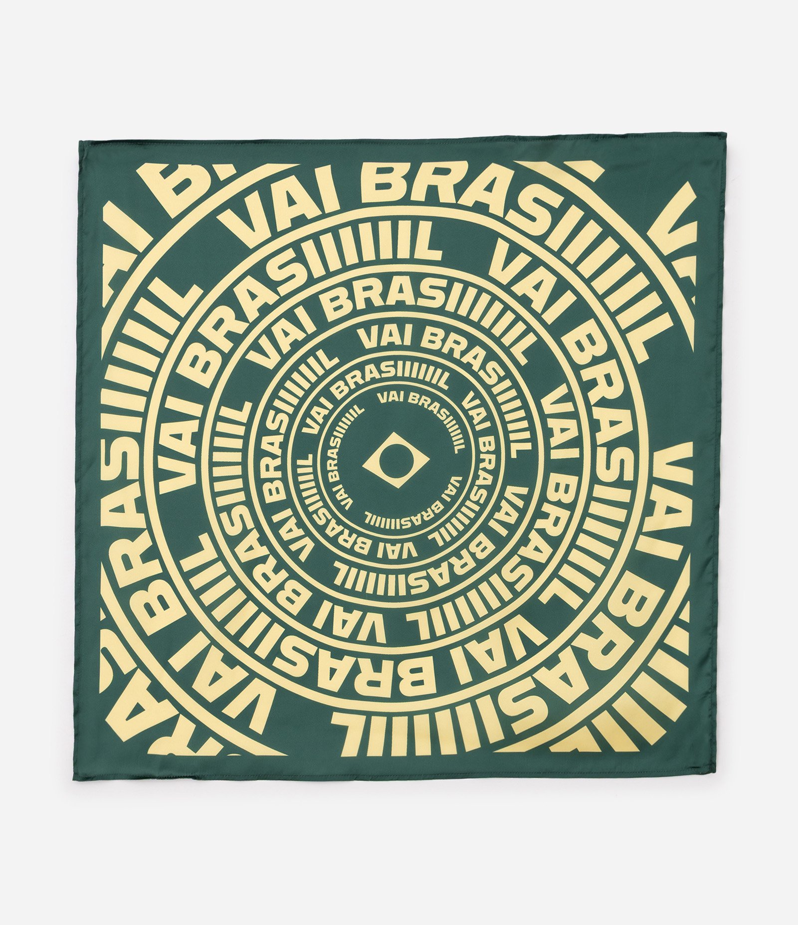 Lenço Estampado Brasil em Lettering Verde 2