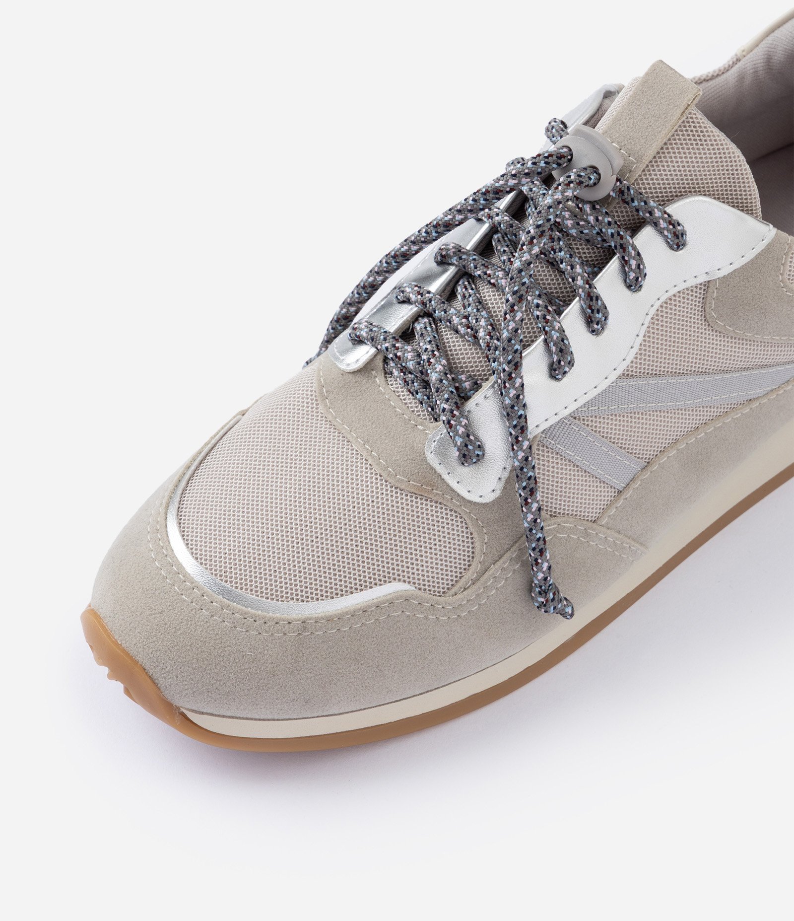Tênis Runner Retrô em Algodão com Detalhes Contrastantes Cinza 5