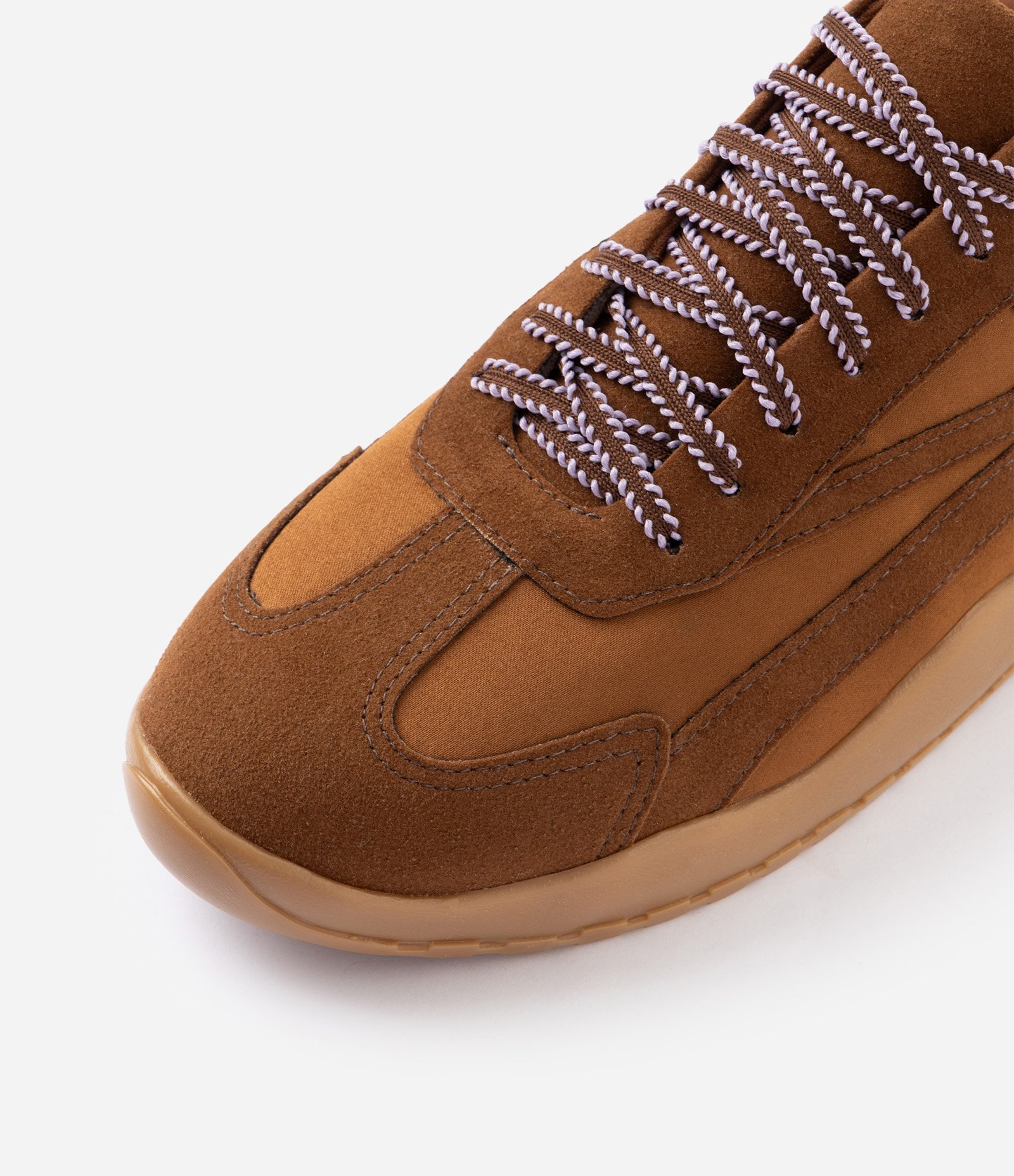 Tênis Retrô Runner em Suede com Atacador Marrom 5