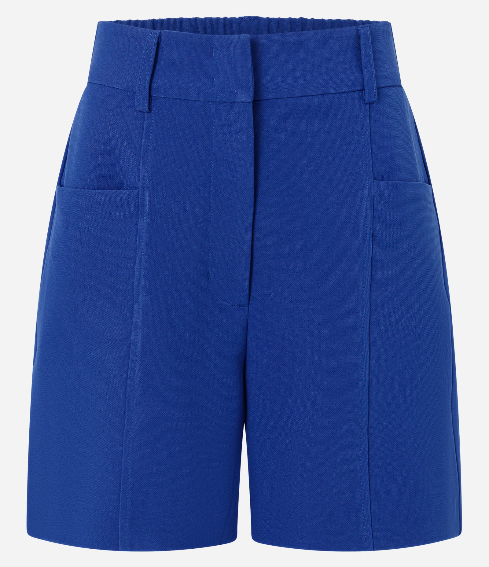 Short Alfaiatado em Crepe com Cós Elástico Azul 6