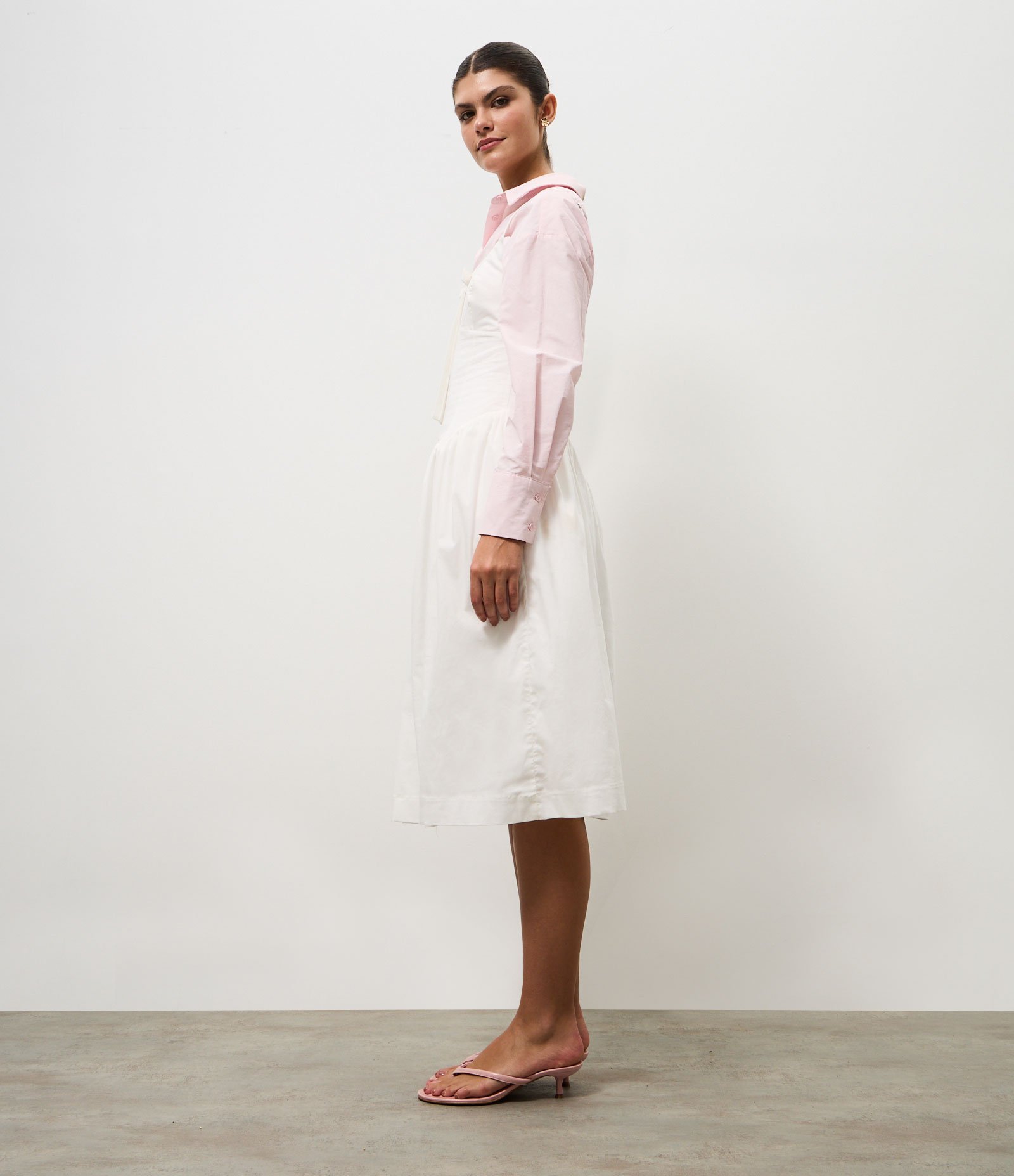 Sandália Kitten Heel em PU Rosa Claro 6