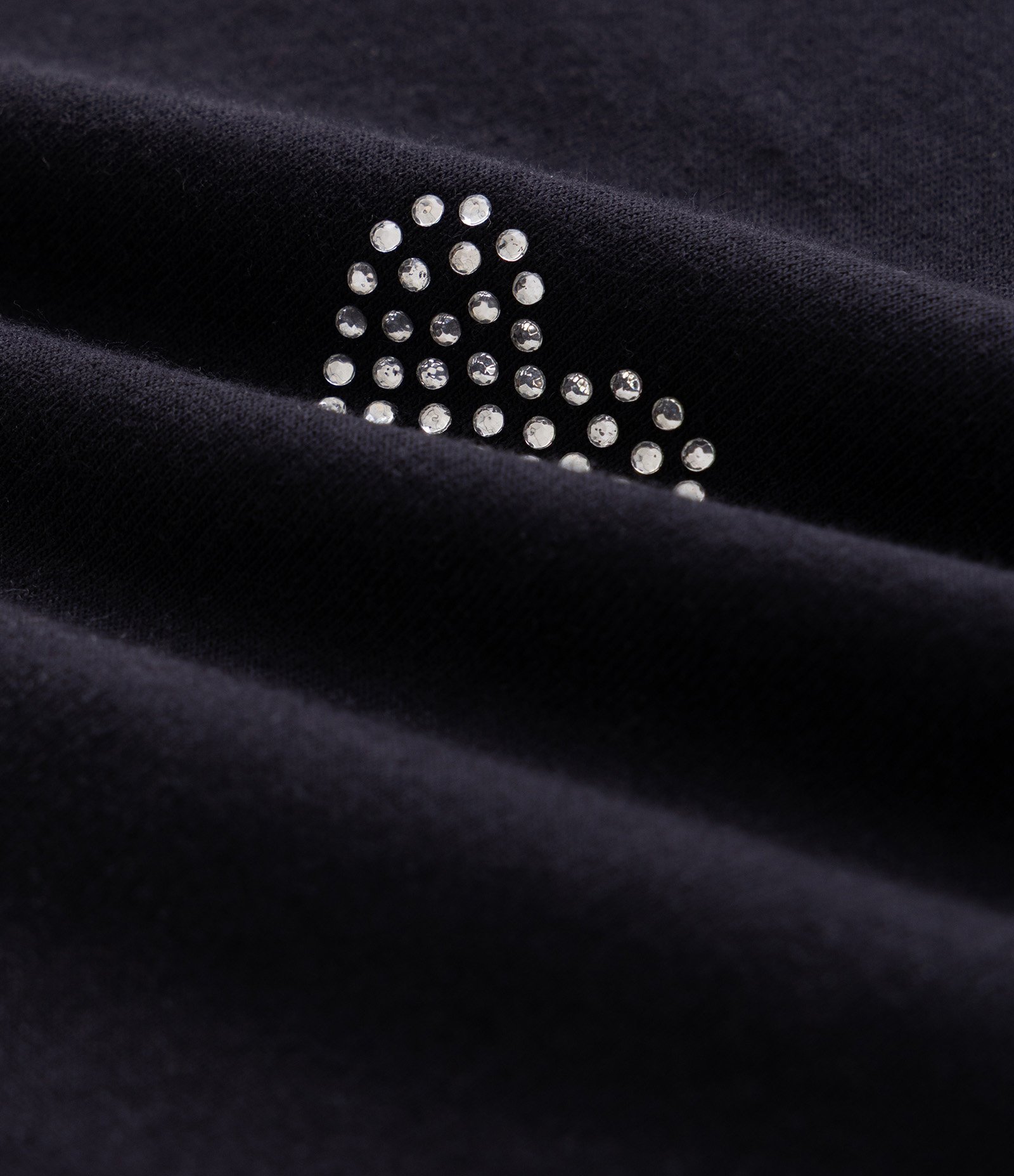 Camiseta Infantil em Algodão com Aplicação de Corações em Strass - Tam 5 a 14 Anos Preto 4