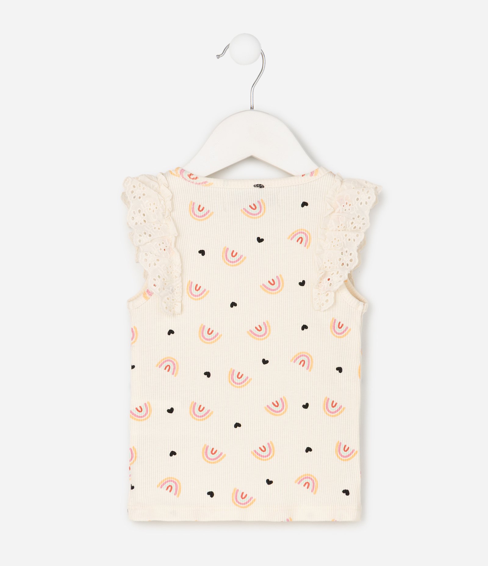 Blusa Infantil com Arco Iris -Tam 1 a 6 Anos Bege 4