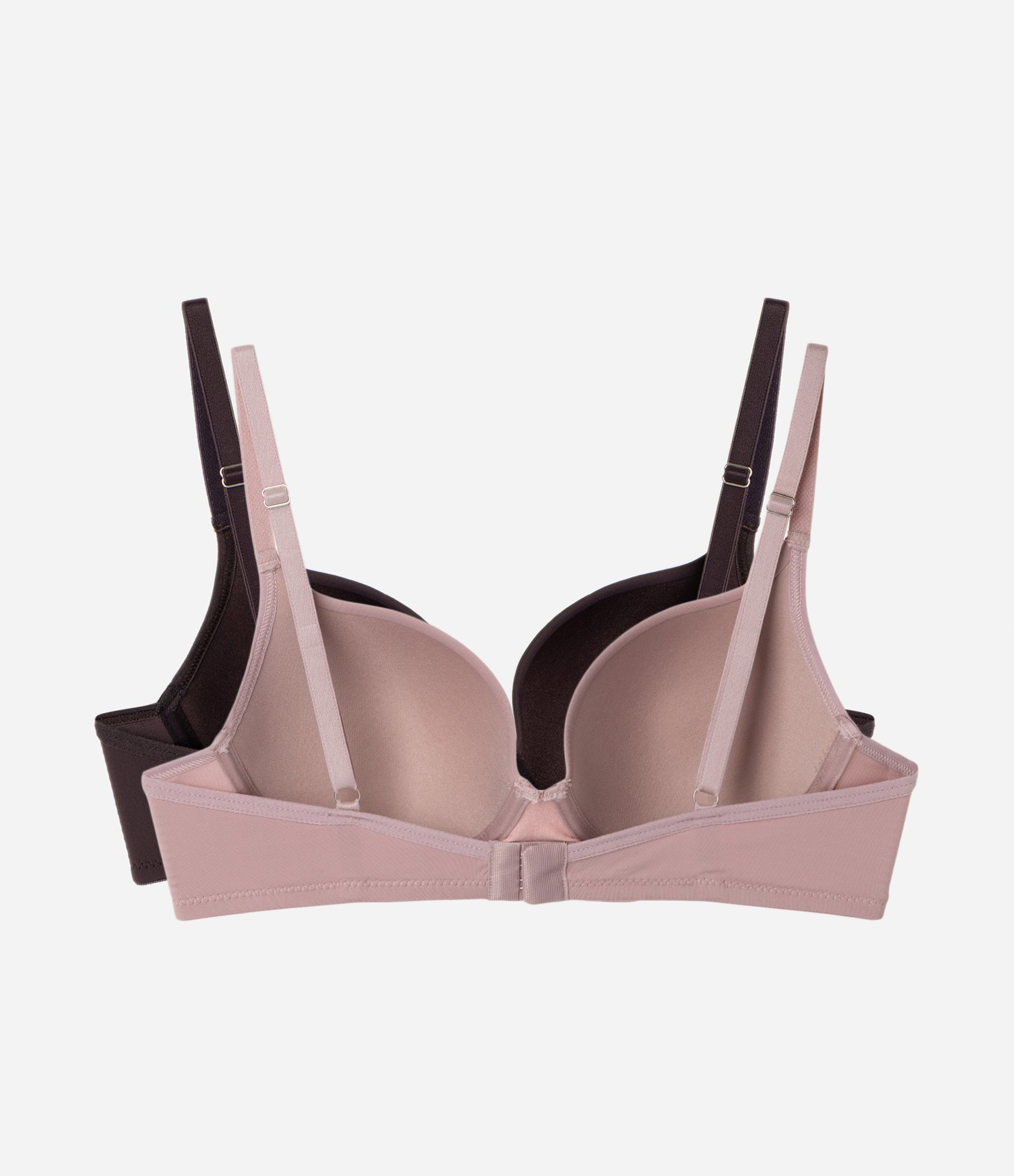 Kit 02 Sutiãs Meia Taça em Microfibra Preto/Rosa 2