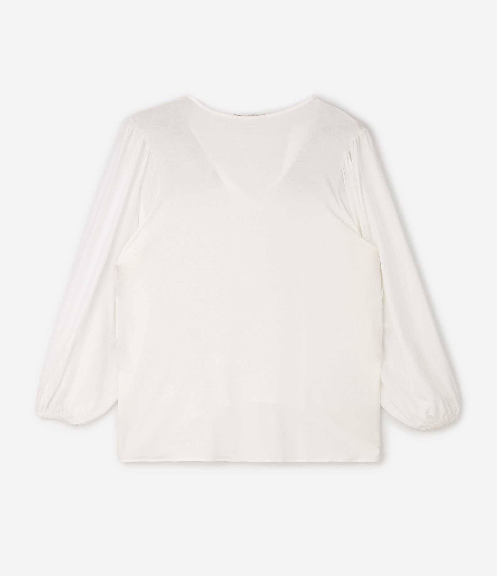 Blusa Bata em Viscose com Bordado Paisley Curve & Plus Size Off White 6